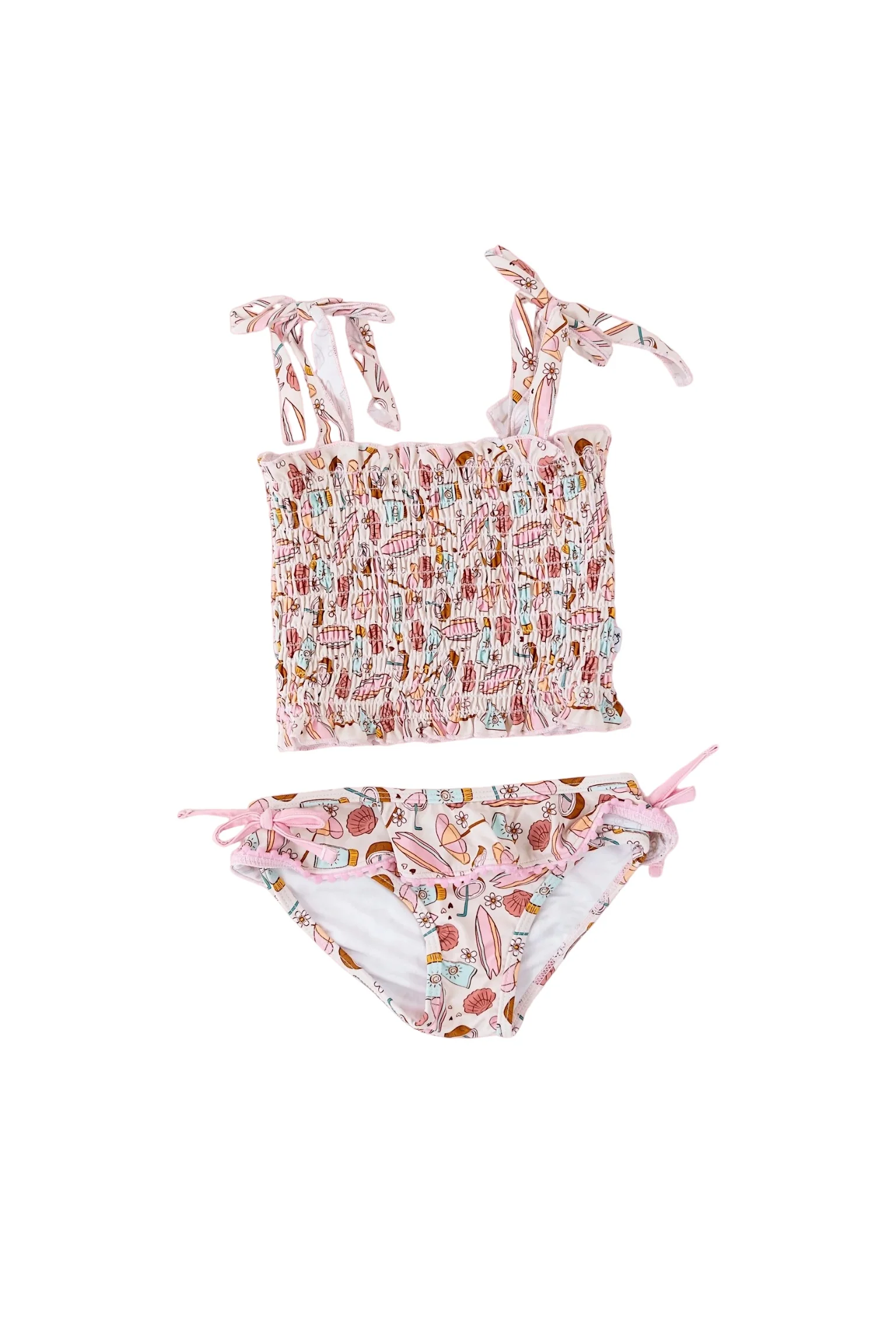 FUN IN THE SUN DREAM SMOCKED TANKINI TWO PIECE SWIM SUIT - Image 25