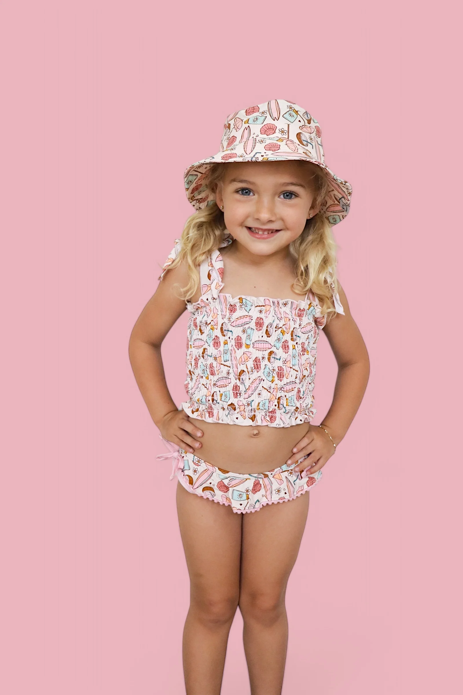 FUN IN THE SUN DREAM SMOCKED TANKINI TWO PIECE SWIM SUIT - Image 6