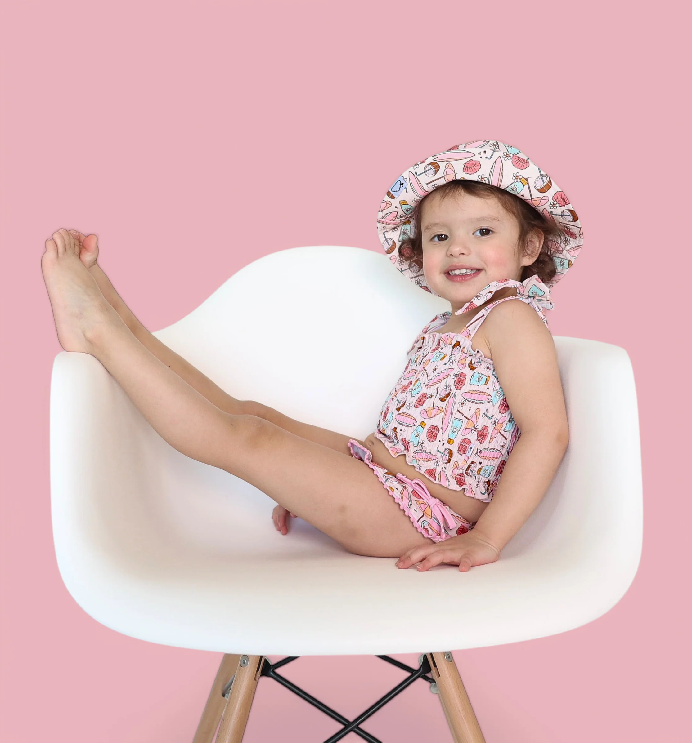 FUN IN THE SUN DREAM SMOCKED TANKINI TWO PIECE SWIM SUIT - Image 8