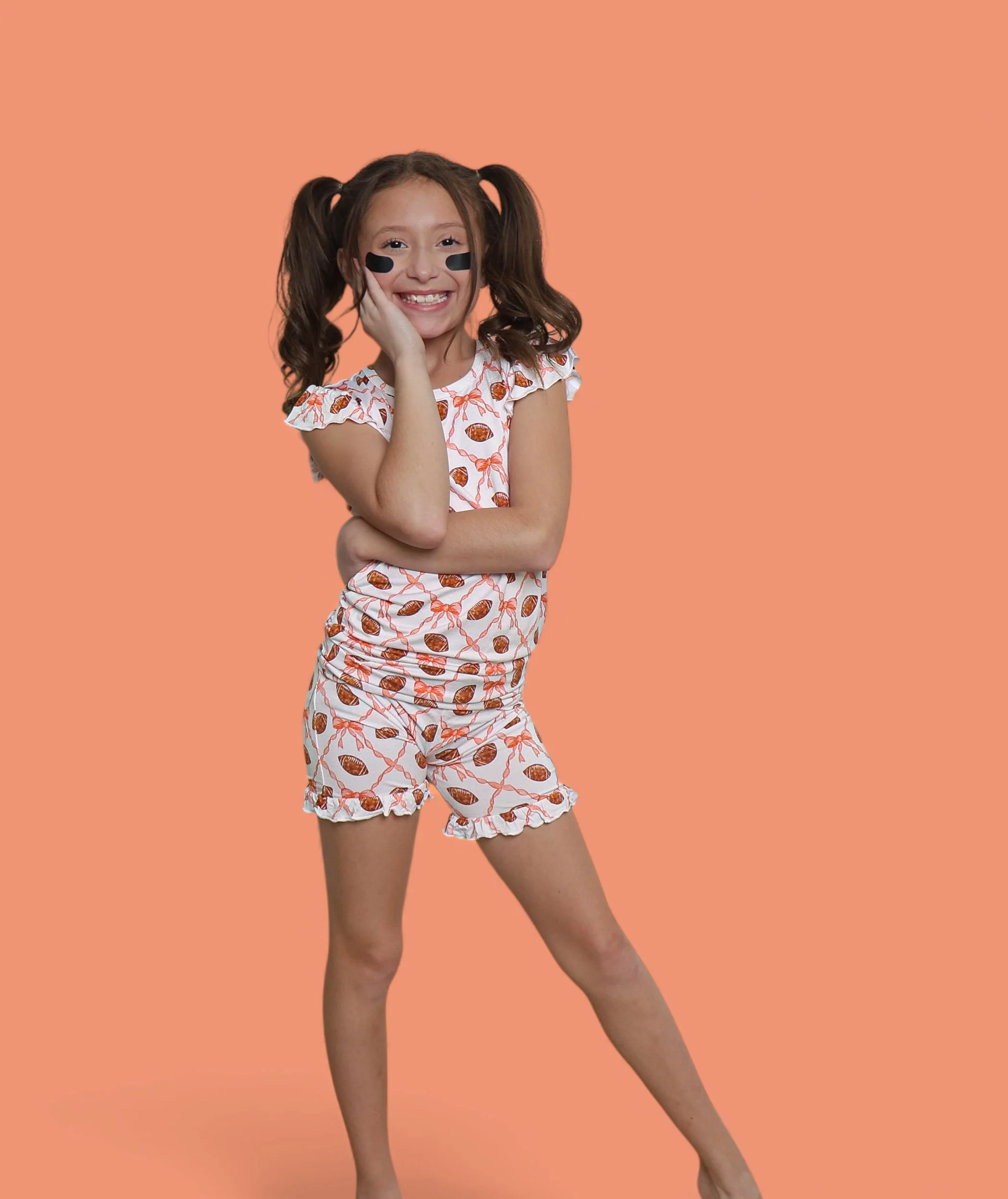 GAME DAY GLAM DREAM RUFFLE SHORT SET - Image 3