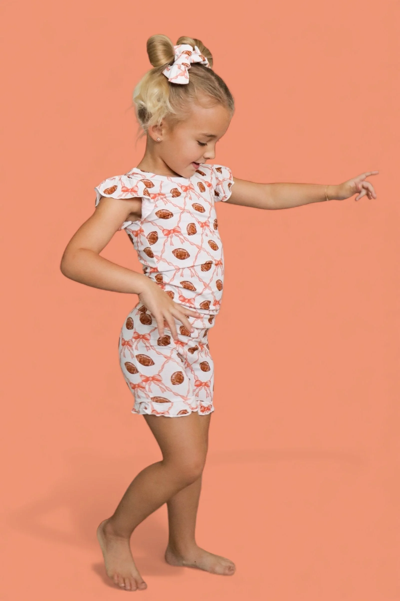 GAME DAY GLAM DREAM RUFFLE SHORT SET - Image 5