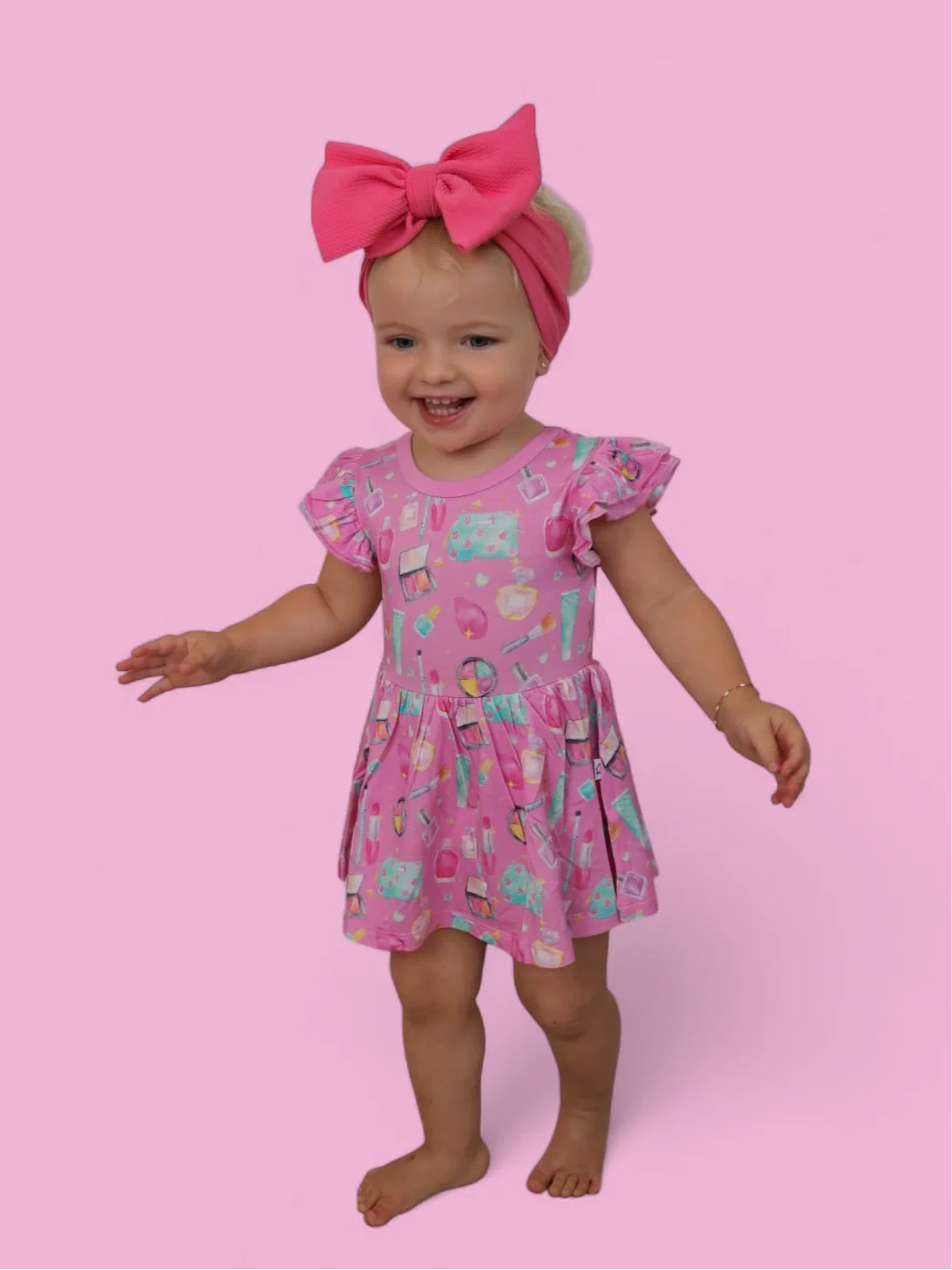 GLAMOUR MAGIC DREAM RUFFLED CAP SLEEVE BODYSUIT DRESS - Image 10