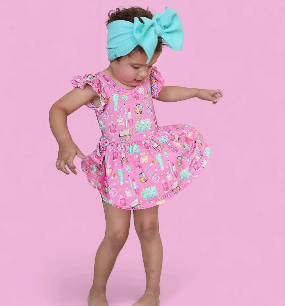 GLAMOUR MAGIC DREAM RUFFLED CAP SLEEVE BODYSUIT DRESS - Image 6