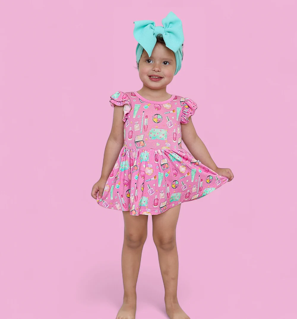 GLAMOUR MAGIC DREAM RUFFLED CAP SLEEVE BODYSUIT DRESS - Image 7