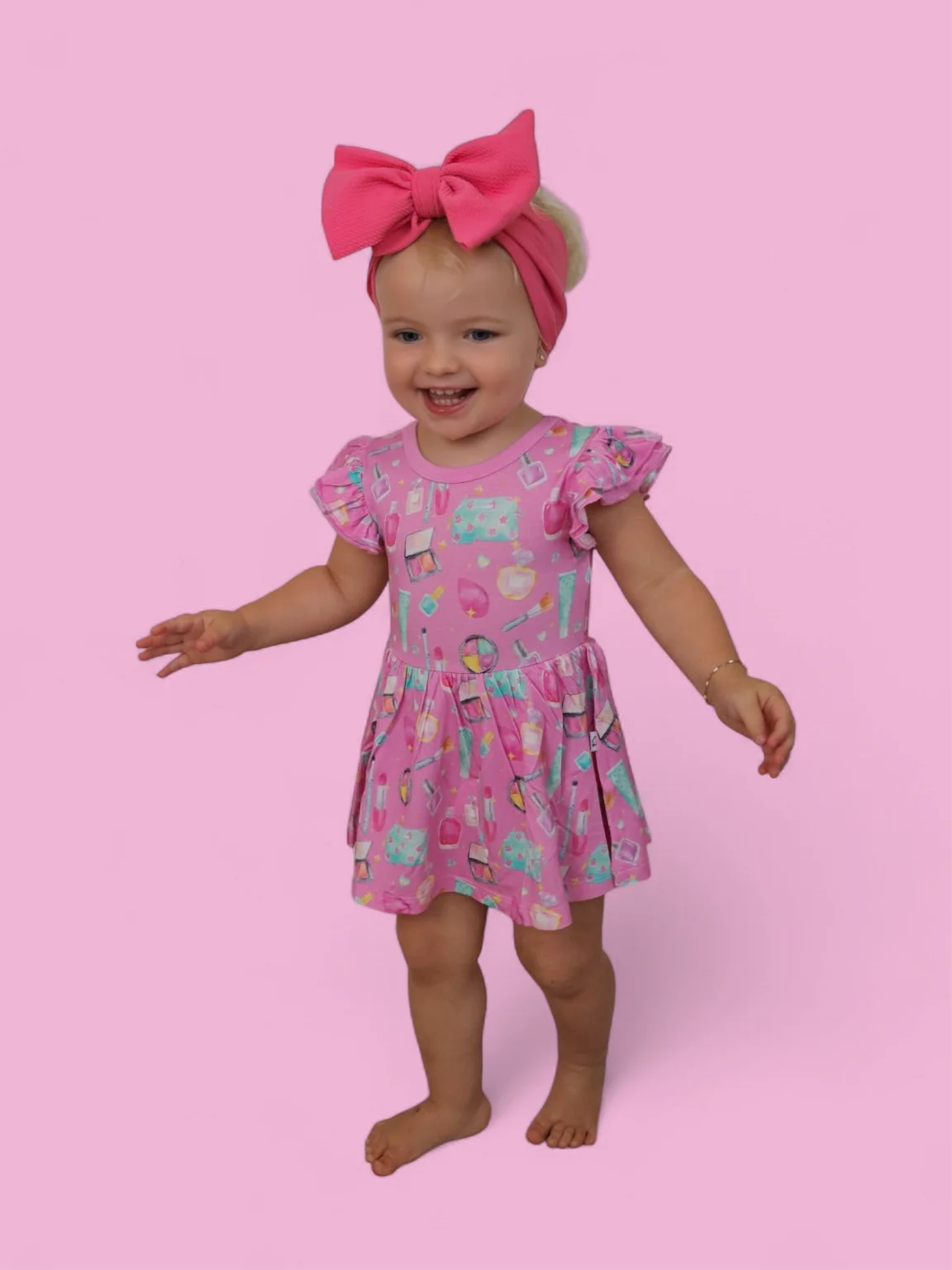 GLAMOUR MAGIC DREAM RUFFLED CAP SLEEVE BODYSUIT DRESS - Image 8