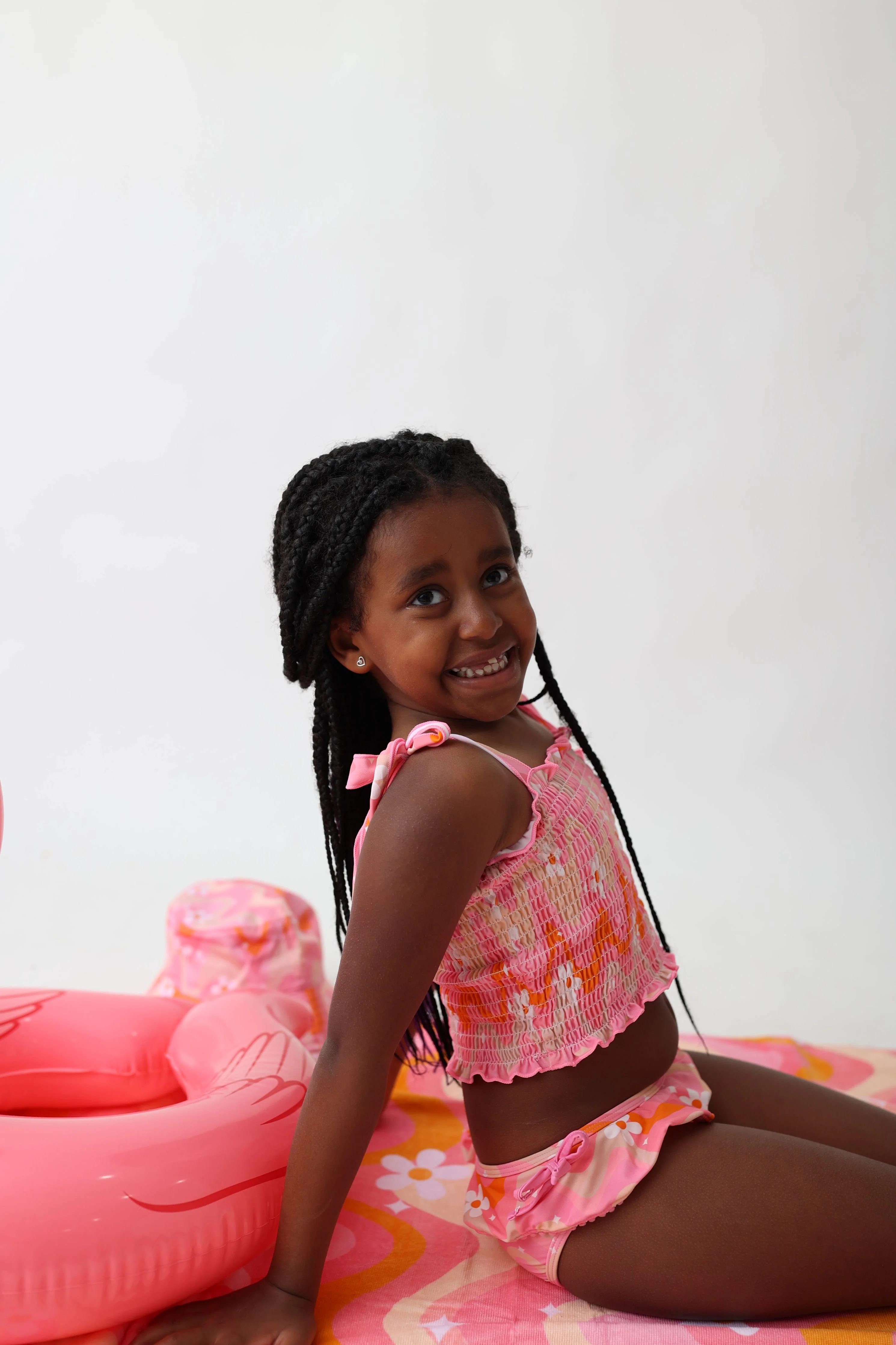 GROOVY FLORAL DREAM TANKINI TWO PIECE SWIM SUIT - Image 4