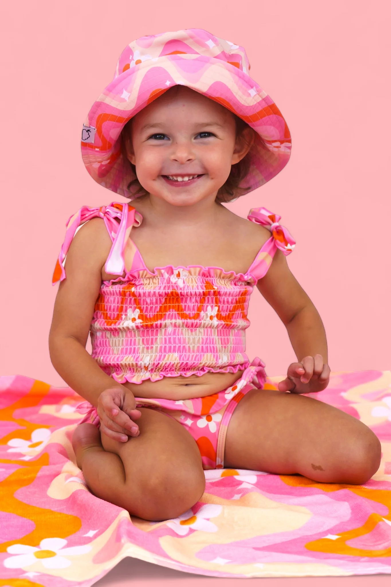GROOVY FLORAL DREAM TANKINI TWO PIECE SWIM SUIT - Image 8