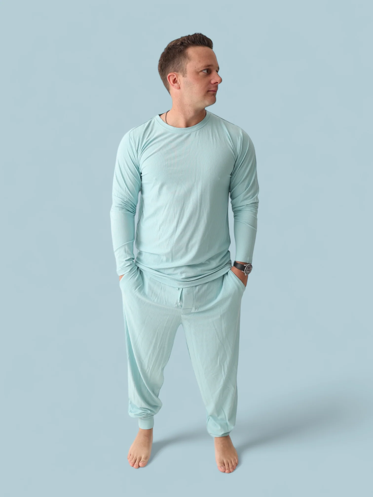 HAZY BLUE RIB MEN'S DREAM JOGGER PANT - Image 6