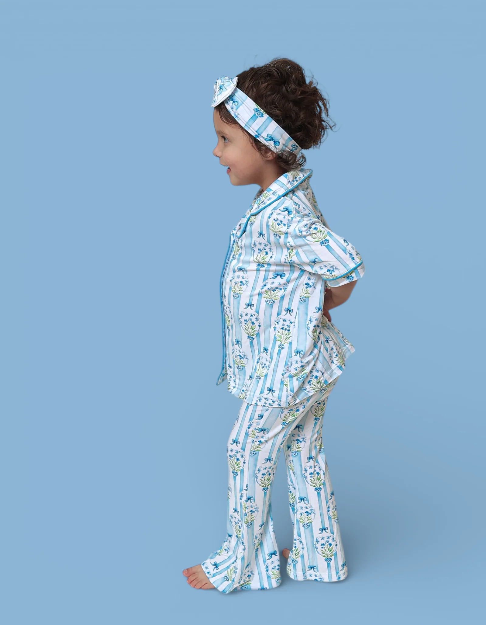 HEIRLOOM BLUE BLOOMS DREAM GIRL'S FLARE SET - Image 10