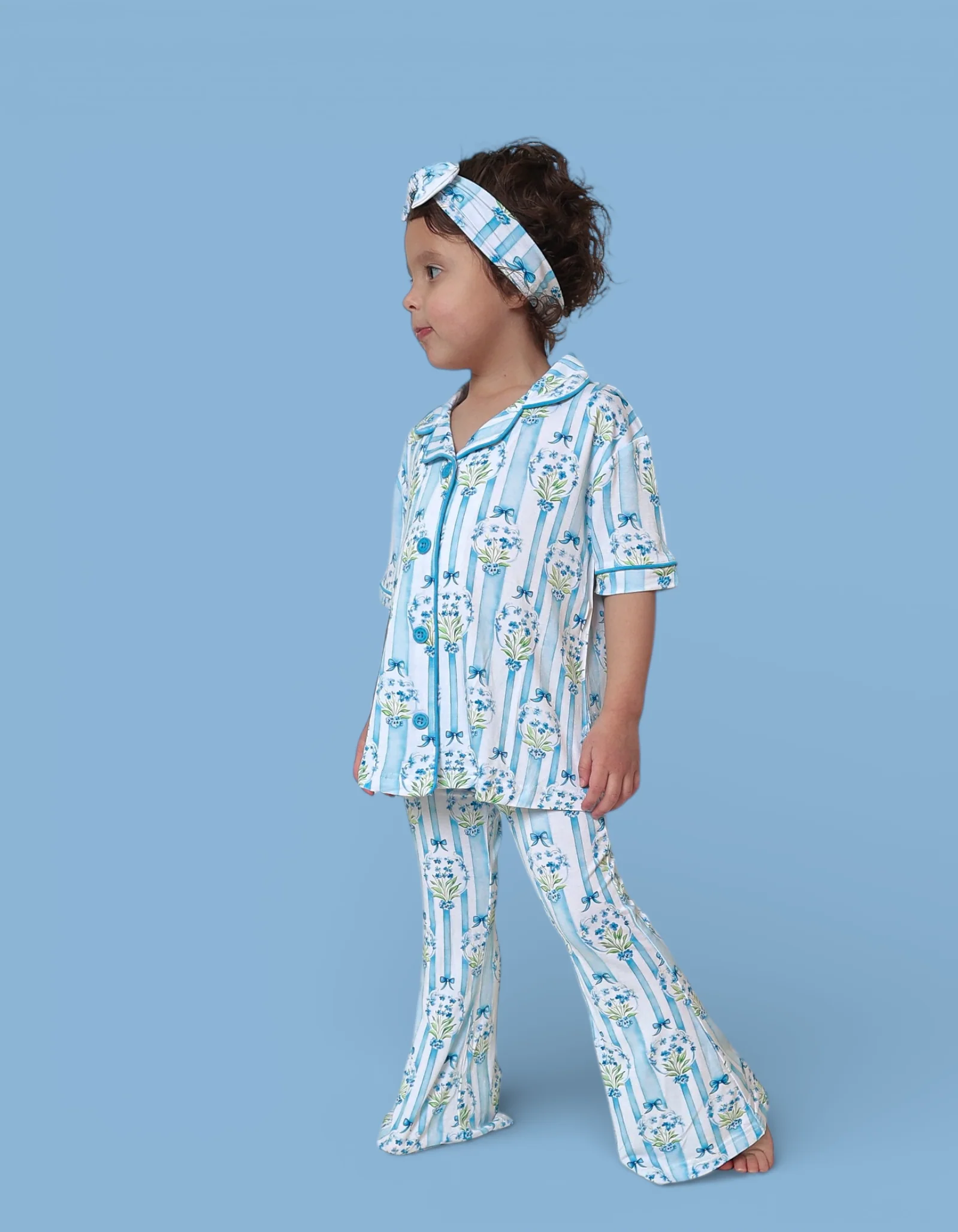 HEIRLOOM BLUE BLOOMS DREAM GIRL'S FLARE SET - Image 4