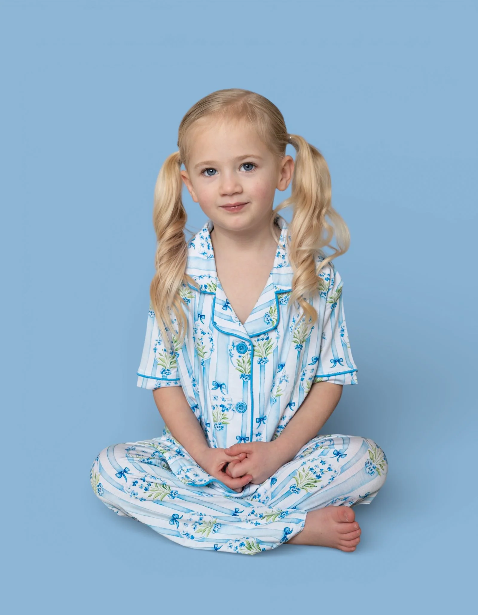 HEIRLOOM BLUE BLOOMS DREAM GIRL'S FLARE SET - Image 5