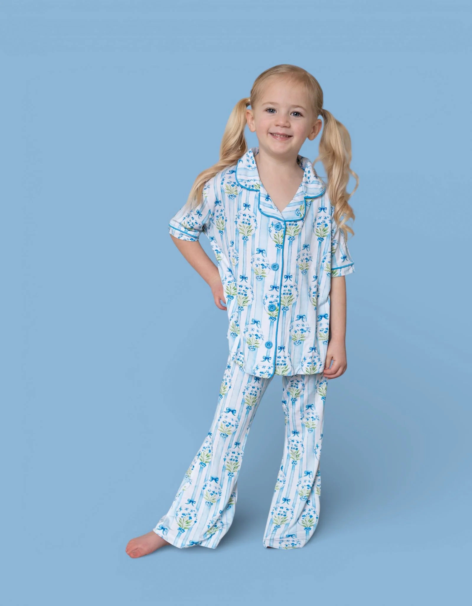 HEIRLOOM BLUE BLOOMS DREAM GIRL'S FLARE SET - Image 7