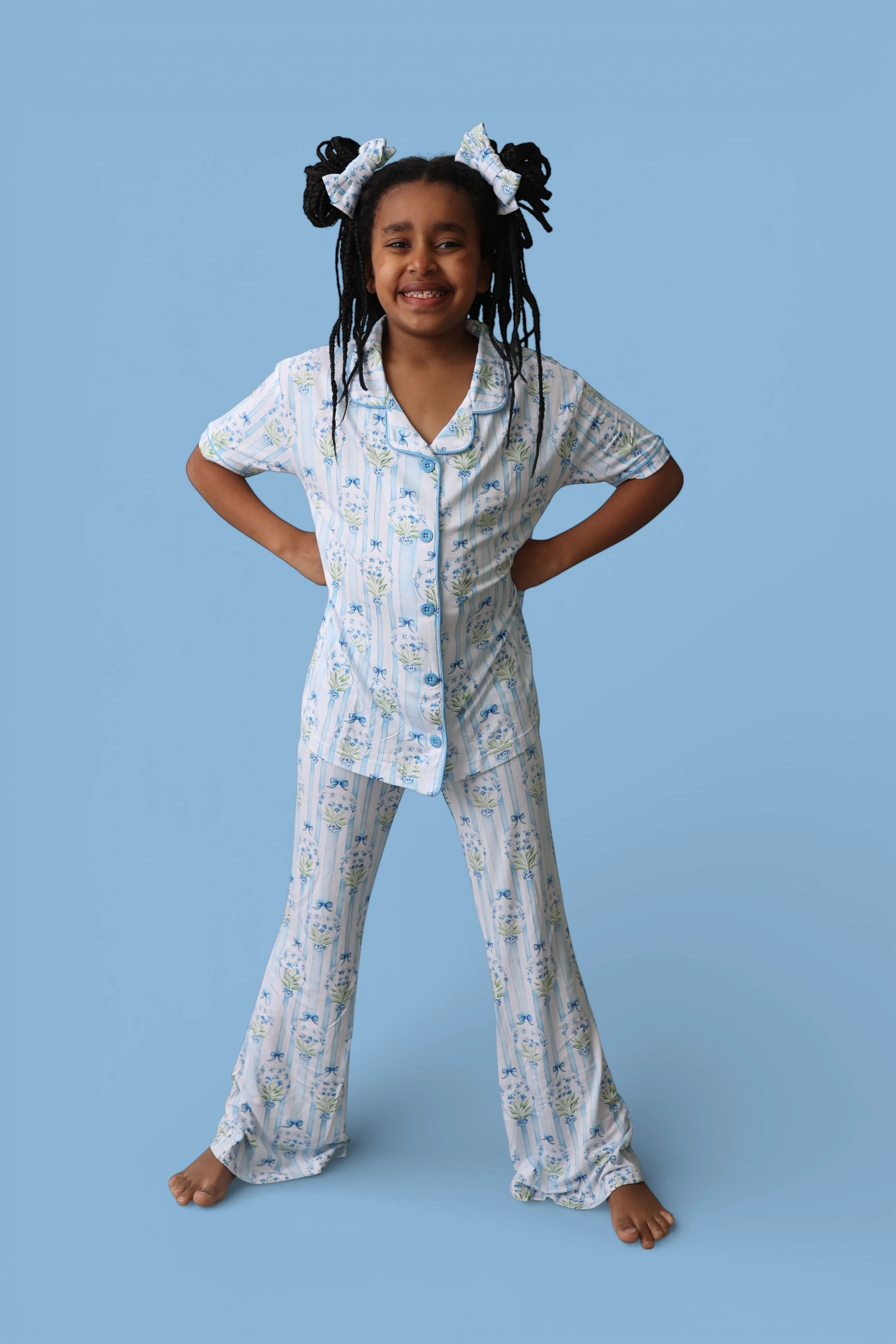 HEIRLOOM BLUE BLOOMS DREAM GIRL'S FLARE SET - Image 8