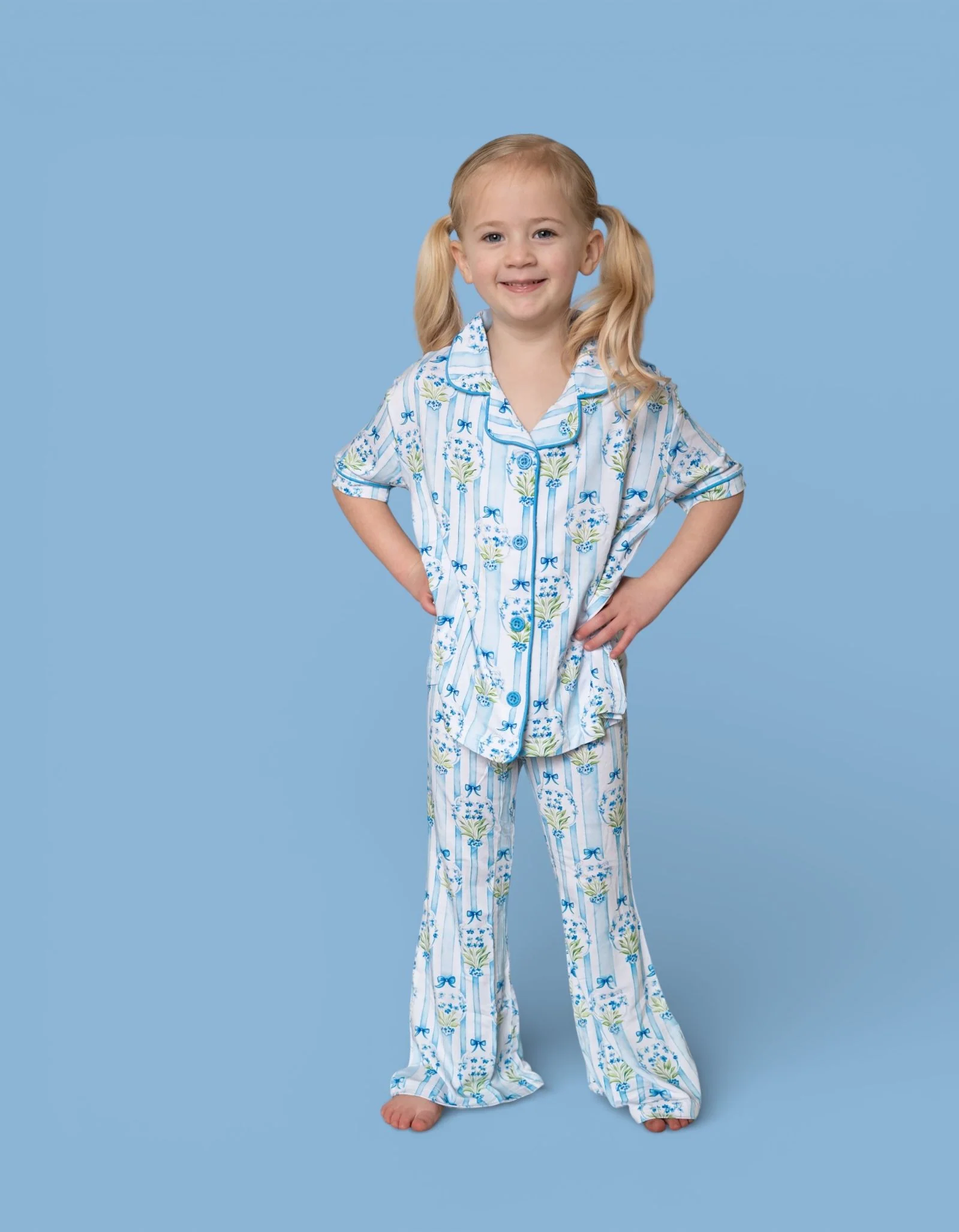 HEIRLOOM BLUE BLOOMS DREAM GIRL'S FLARE SET - Image 9