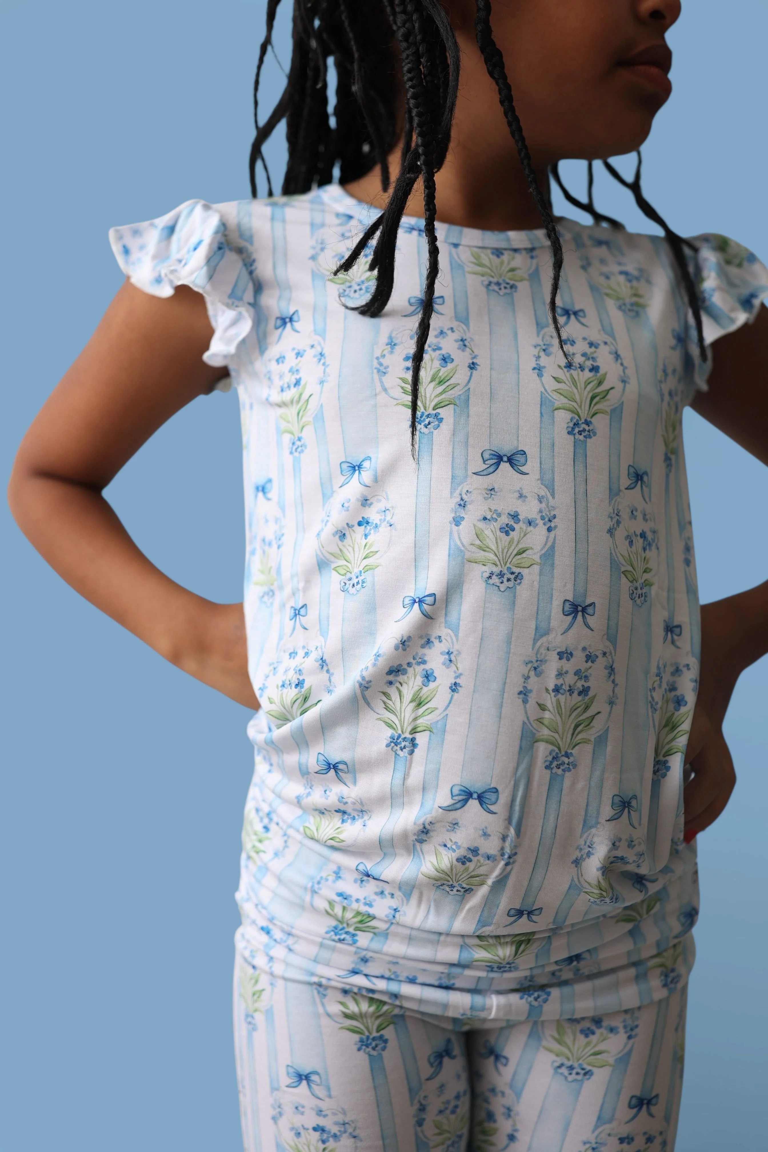 HEIRLOOM BLUE BLOOMS DREAM RUFFLE SHORT SET - Image 10