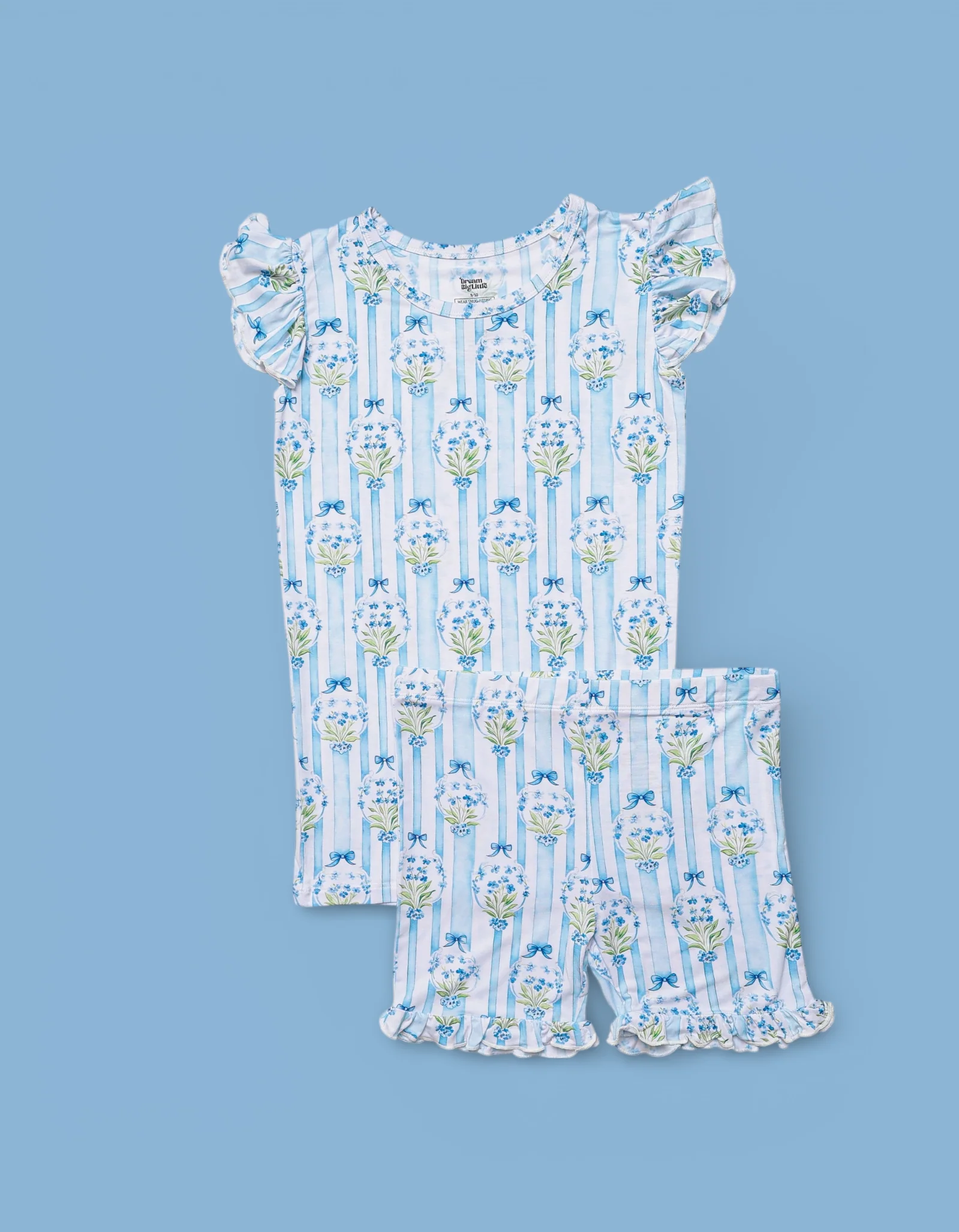 HEIRLOOM BLUE BLOOMS DREAM RUFFLE SHORT SET - Image 2