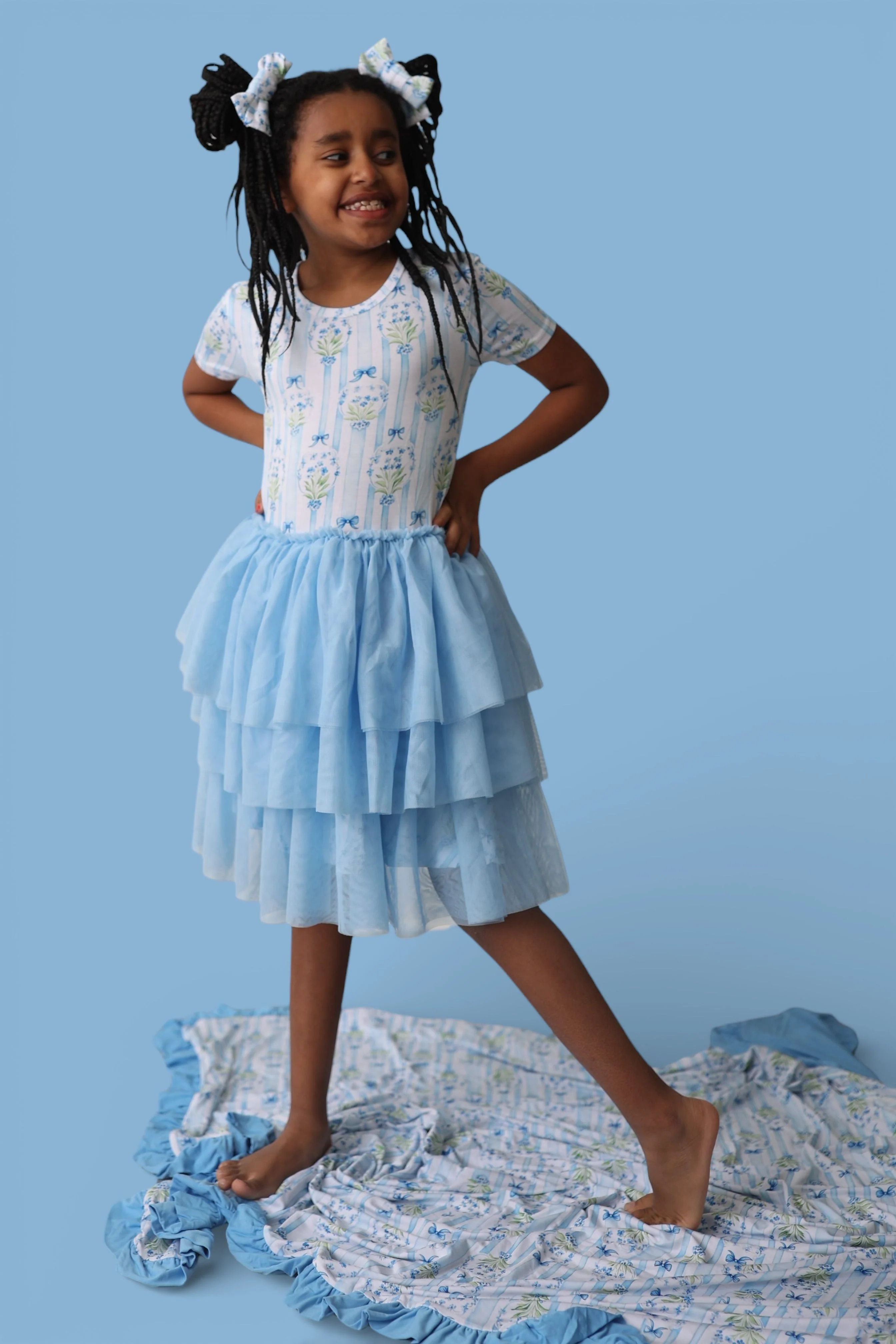 HEIRLOOM BLUE BLOOMS DREAM TUTU DRESS - Image 4
