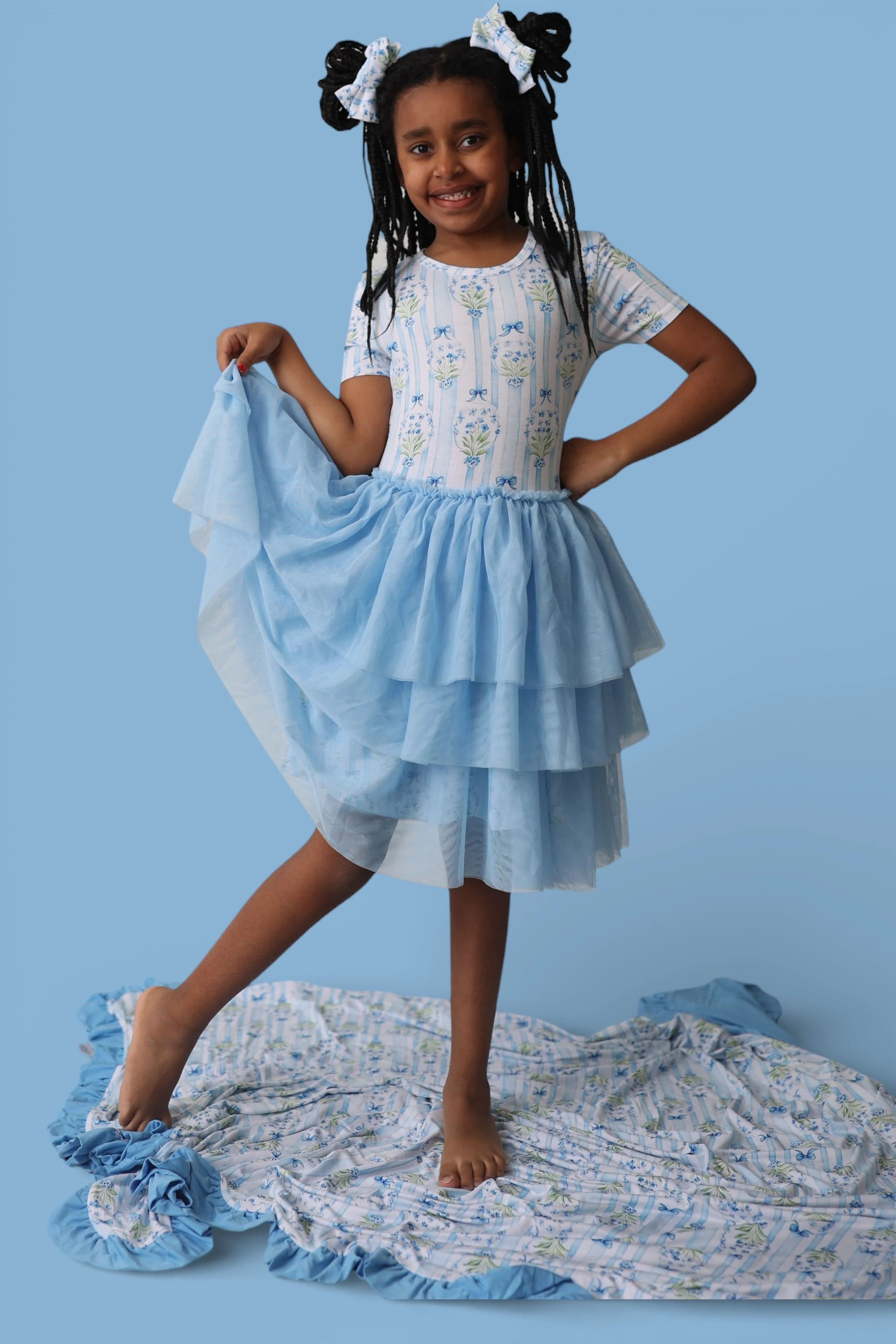 HEIRLOOM BLUE BLOOMS DREAM TUTU DRESS - Image 9
