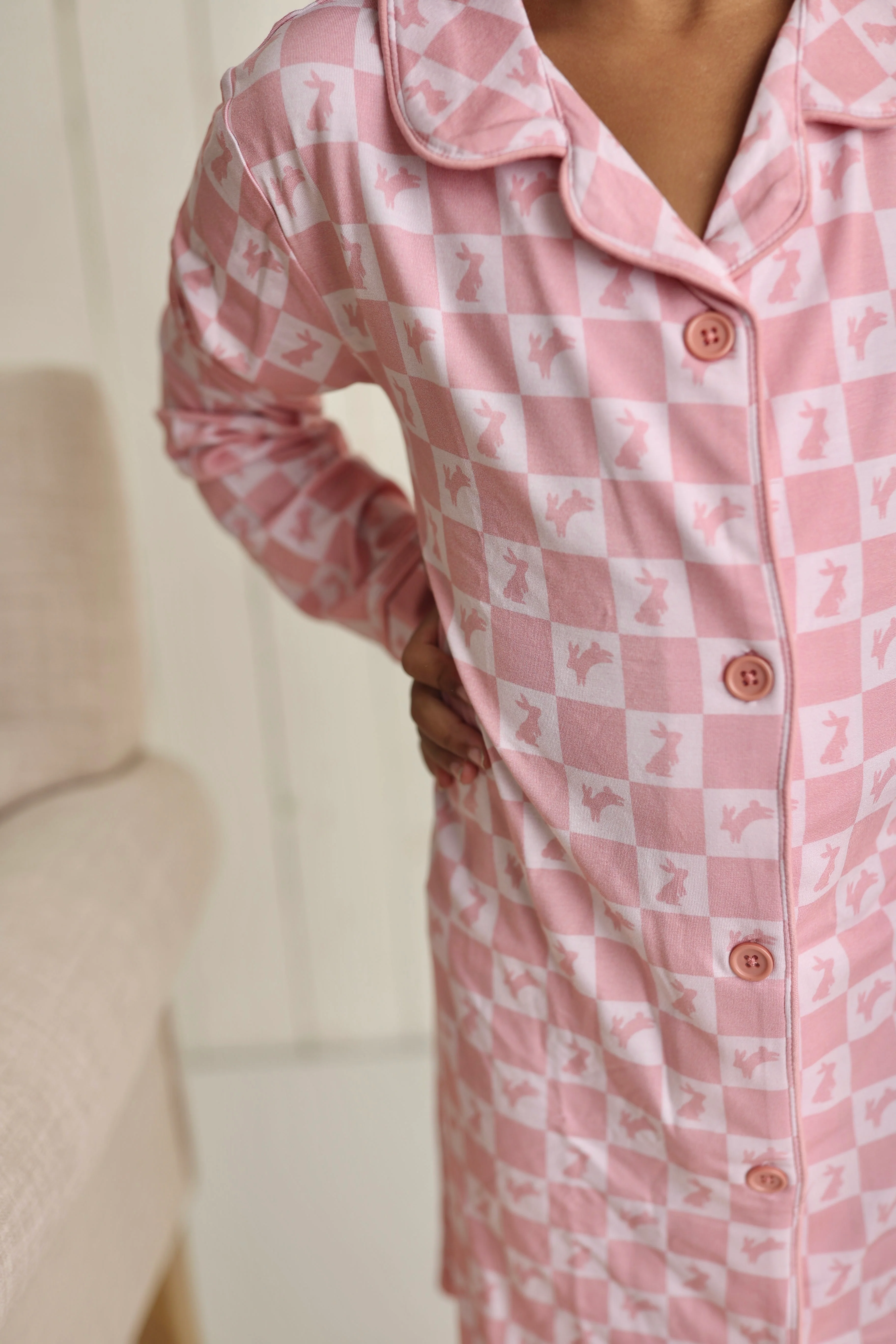 HOPPITY BLUSH CHECKERS GIRL'S DREAM GOWN - Image 4