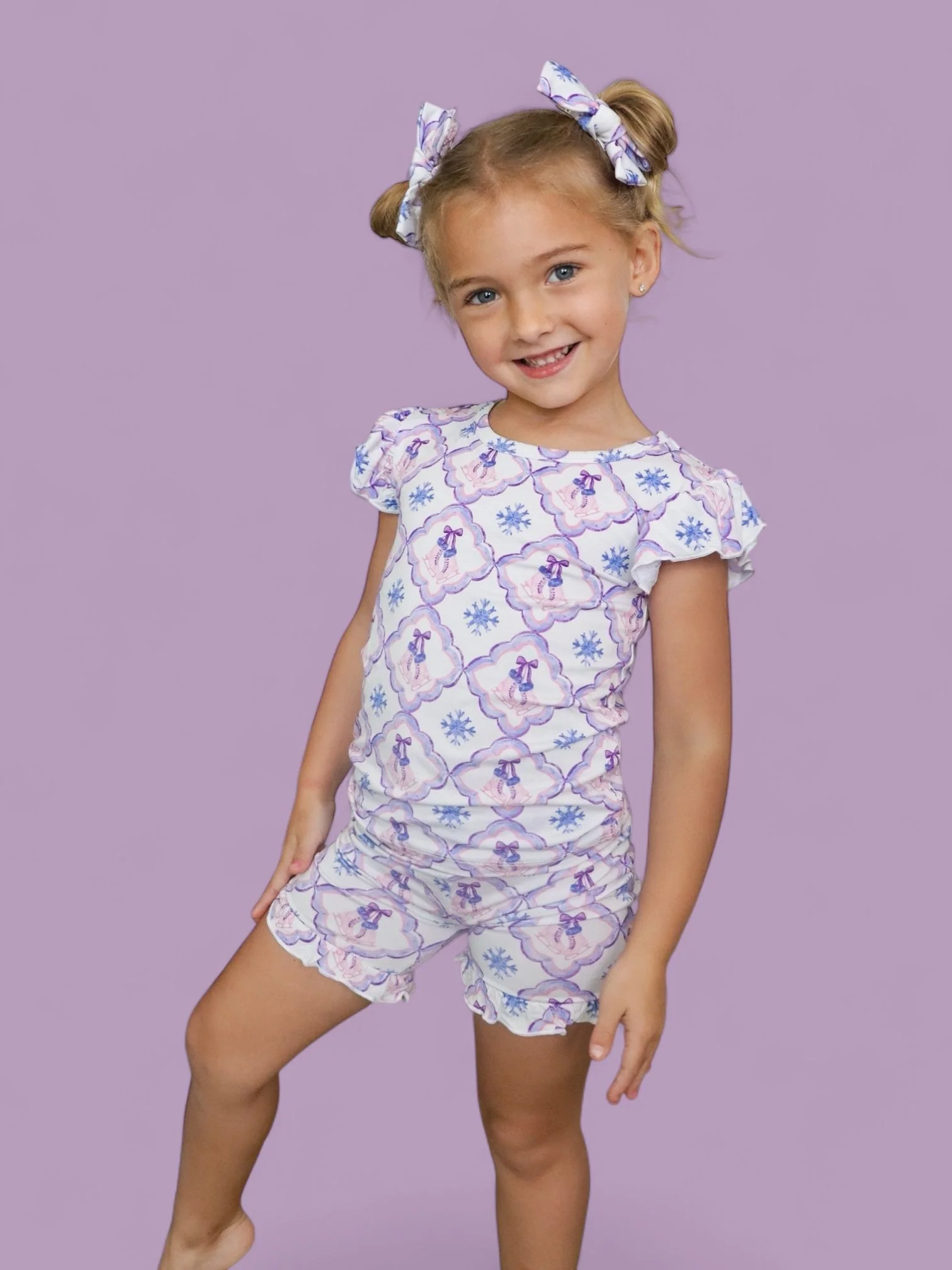 ICY WONDERLAND DREAM RUFFLE SHORT SET