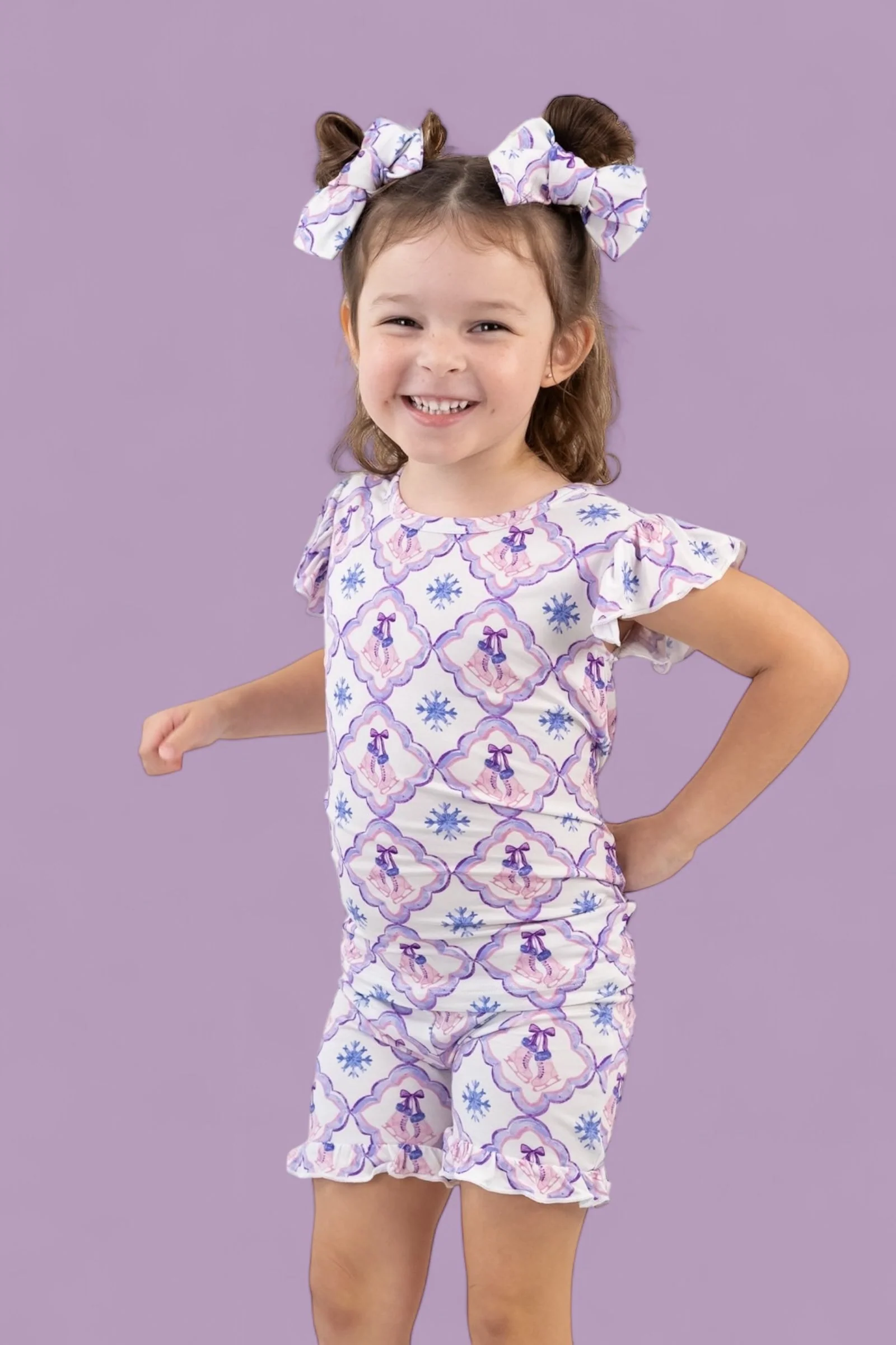 ICY WONDERLAND DREAM RUFFLE SHORT SET - Image 13