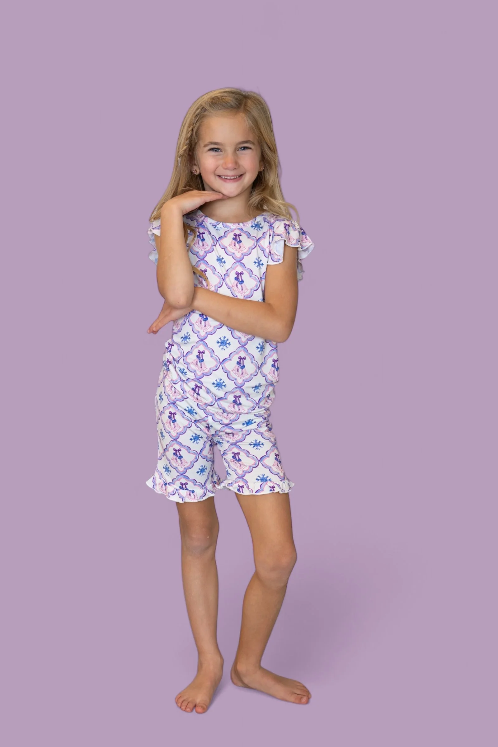 ICY WONDERLAND DREAM RUFFLE SHORT SET - Image 14