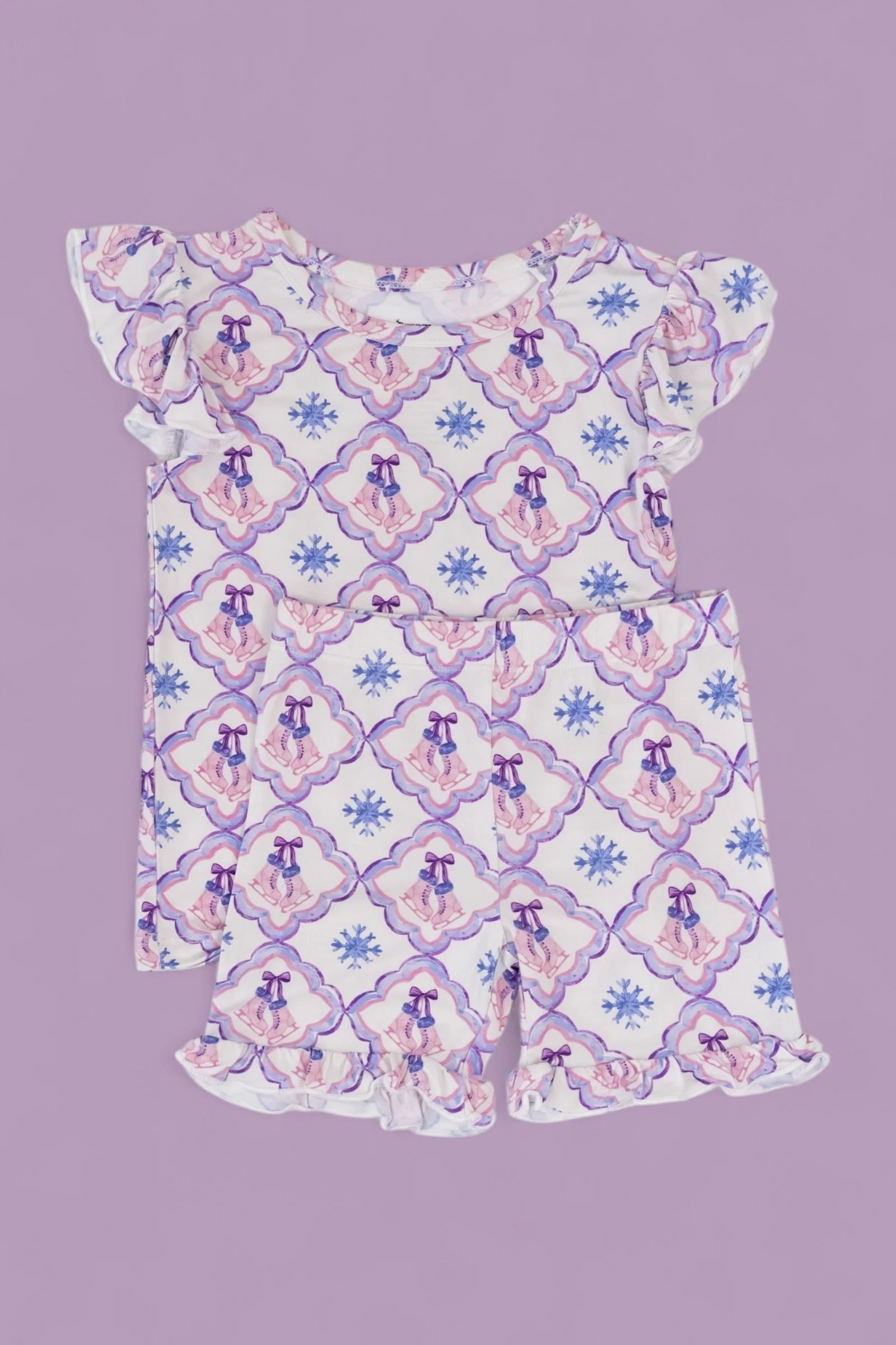 ICY WONDERLAND DREAM RUFFLE SHORT SET - Image 2