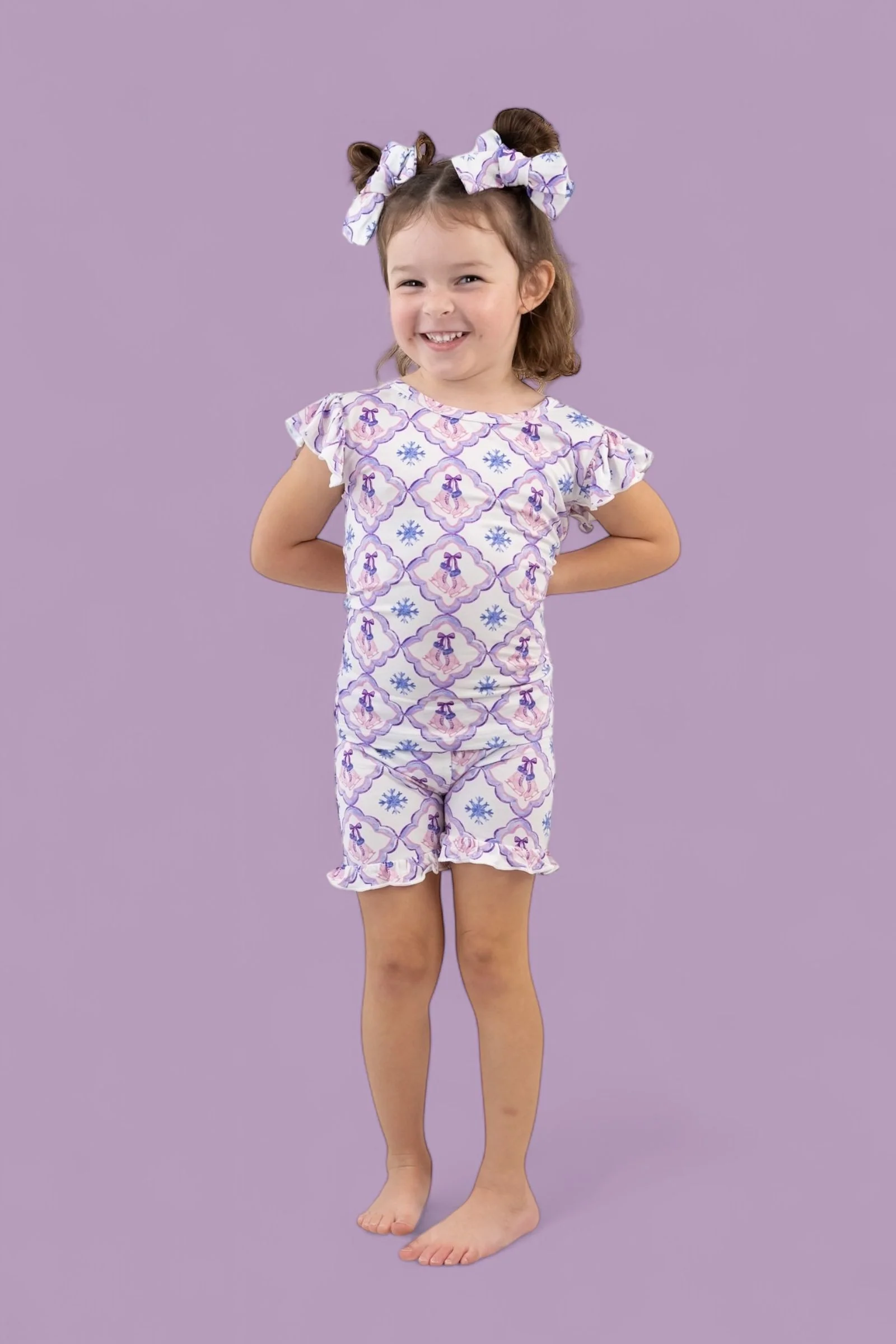 ICY WONDERLAND DREAM RUFFLE SHORT SET - Image 6