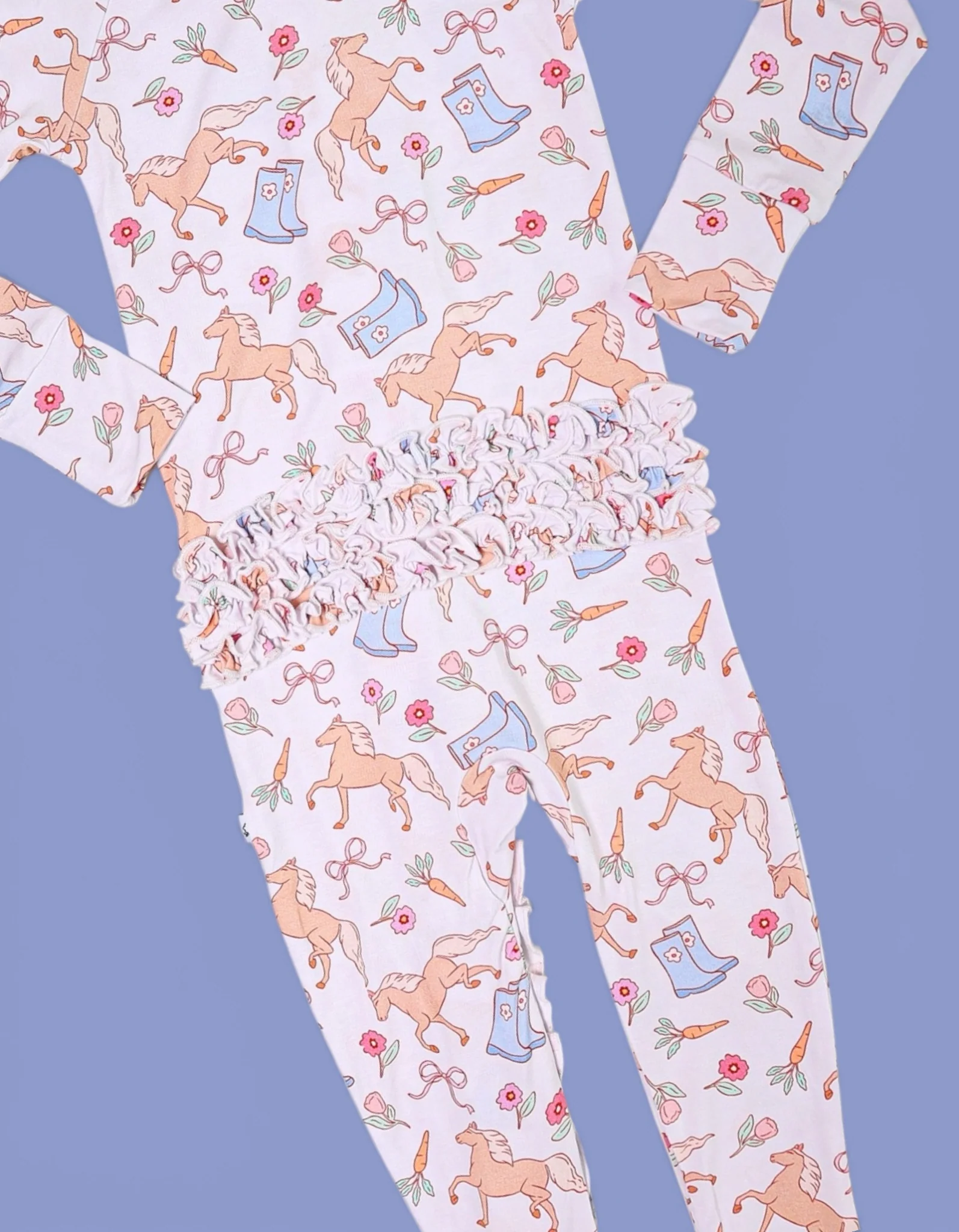 KINSLEY'S BLOOM & BOOTS DREAM RUFFLE ROMPER - Image 3