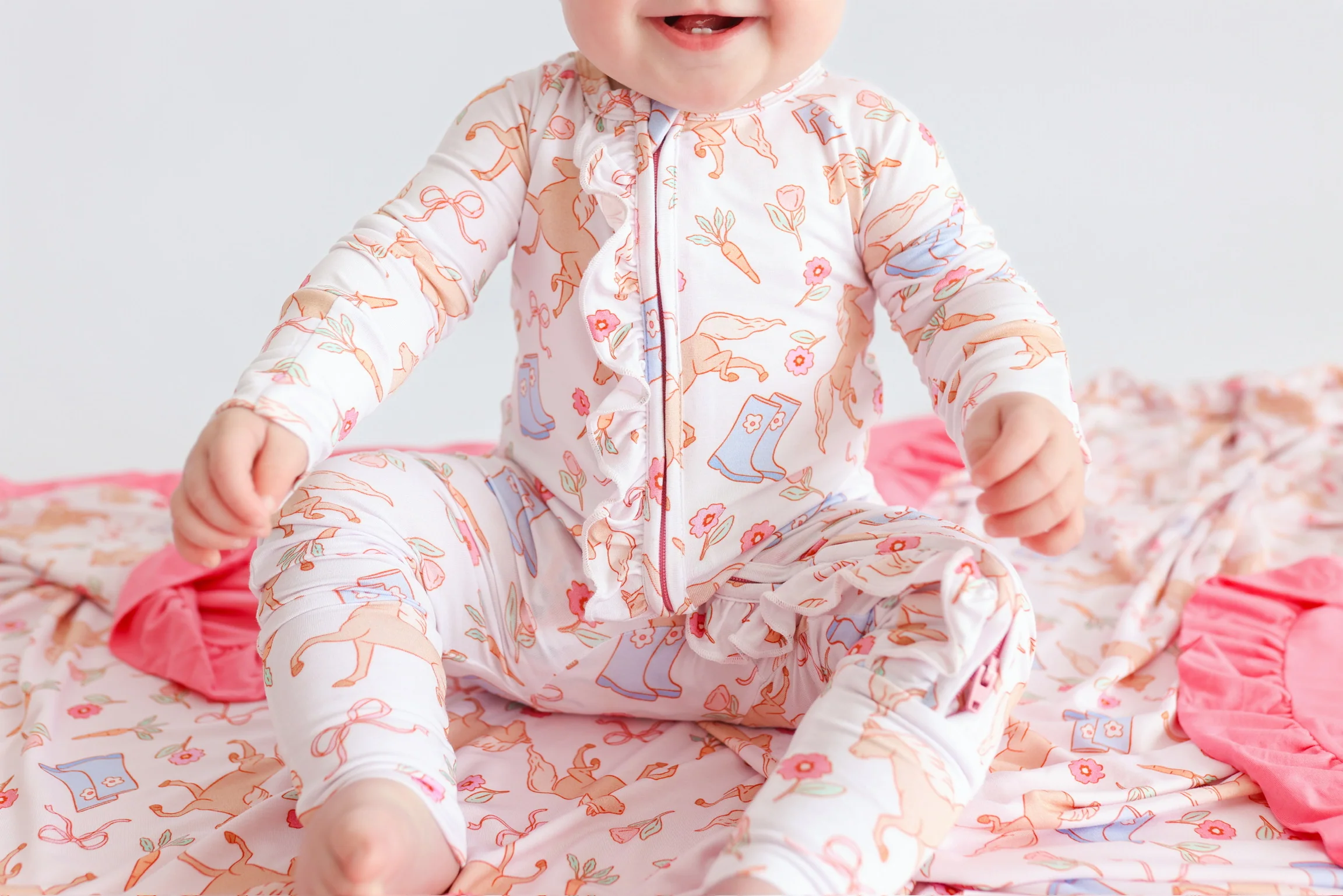 KINSLEY'S BLOOM & BOOTS DREAM RUFFLE ROMPER - Image 9