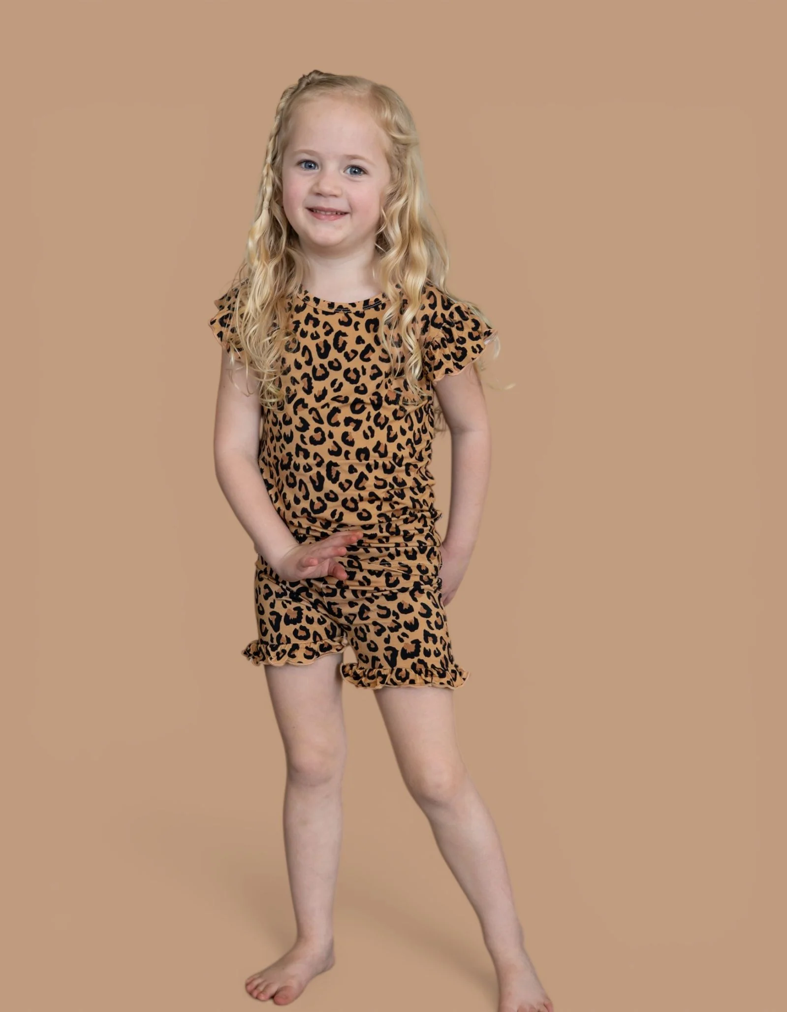 LEOPARD DREAM RUFFLE SHORT SET - Image 10