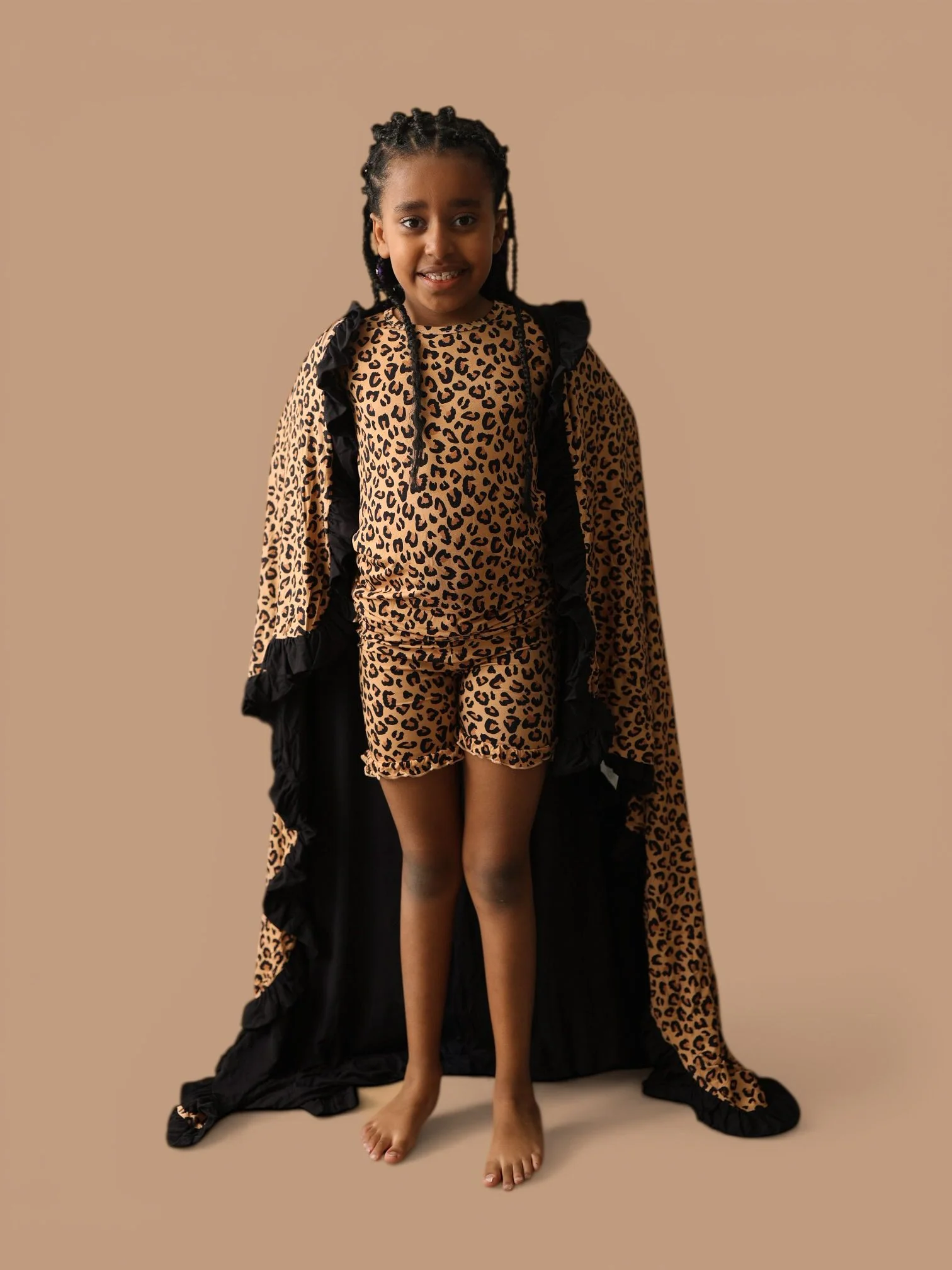 LEOPARD DREAM RUFFLE SHORT SET - Image 11