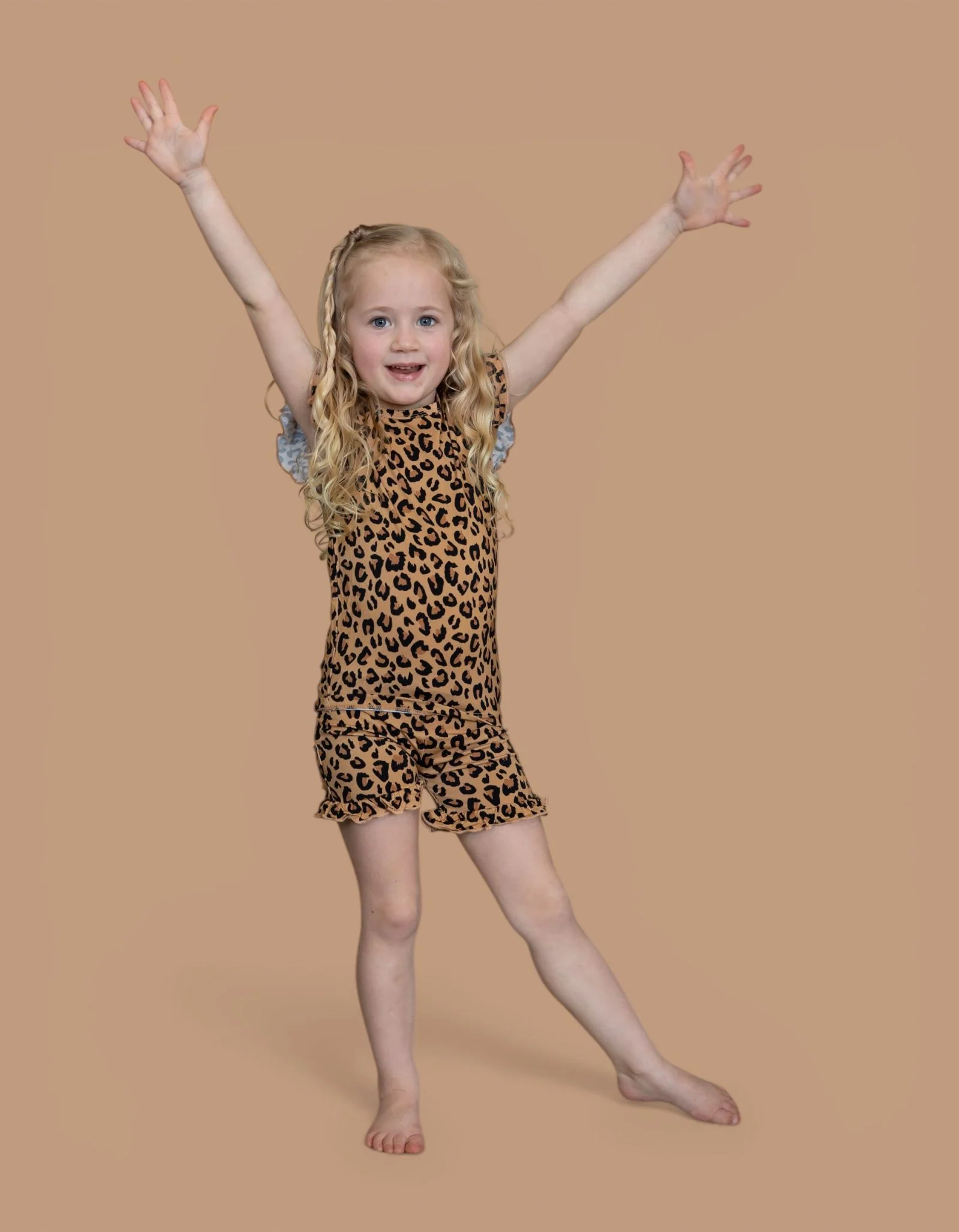 LEOPARD DREAM RUFFLE SHORT SET - Image 14