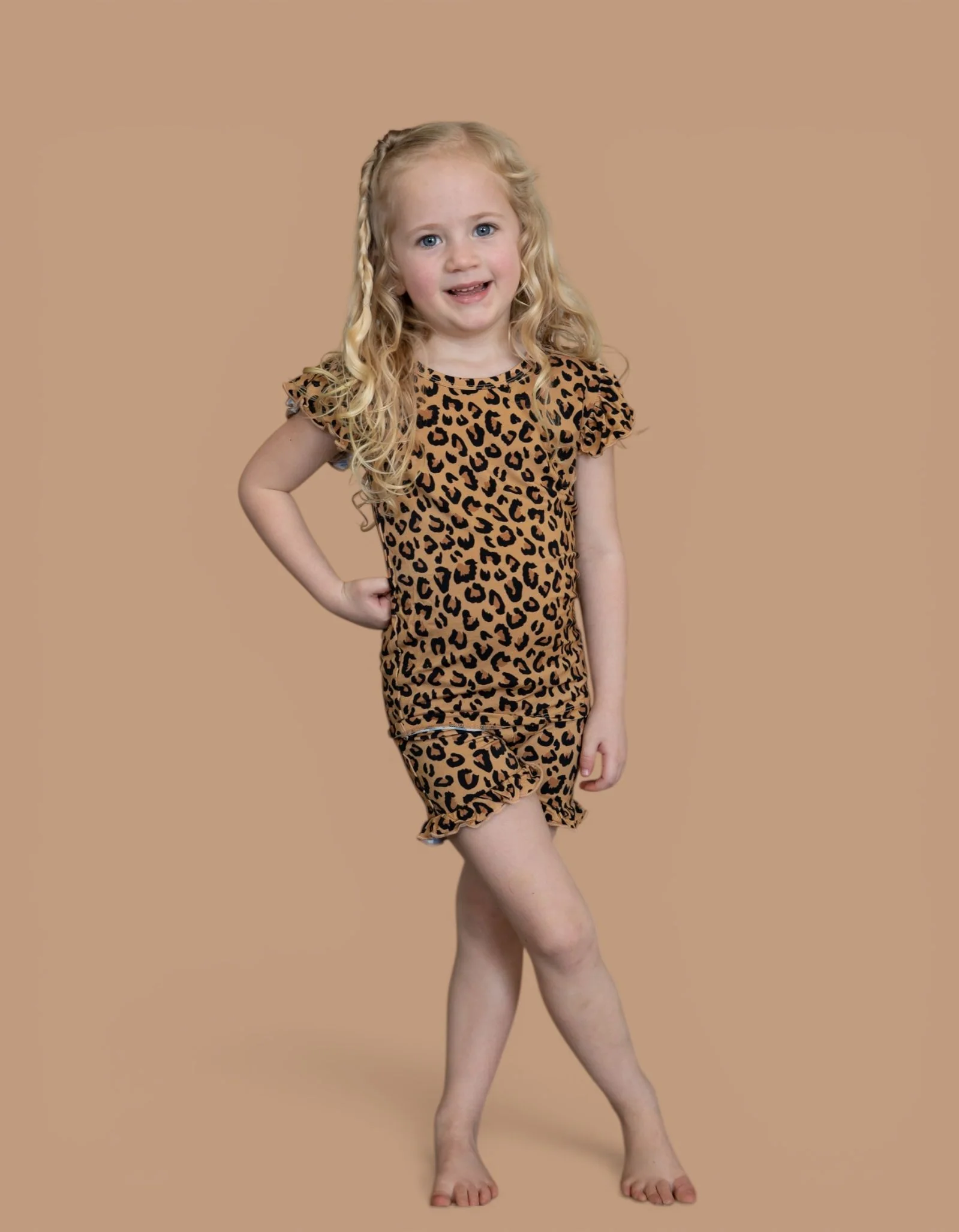 LEOPARD DREAM RUFFLE SHORT SET - Image 17