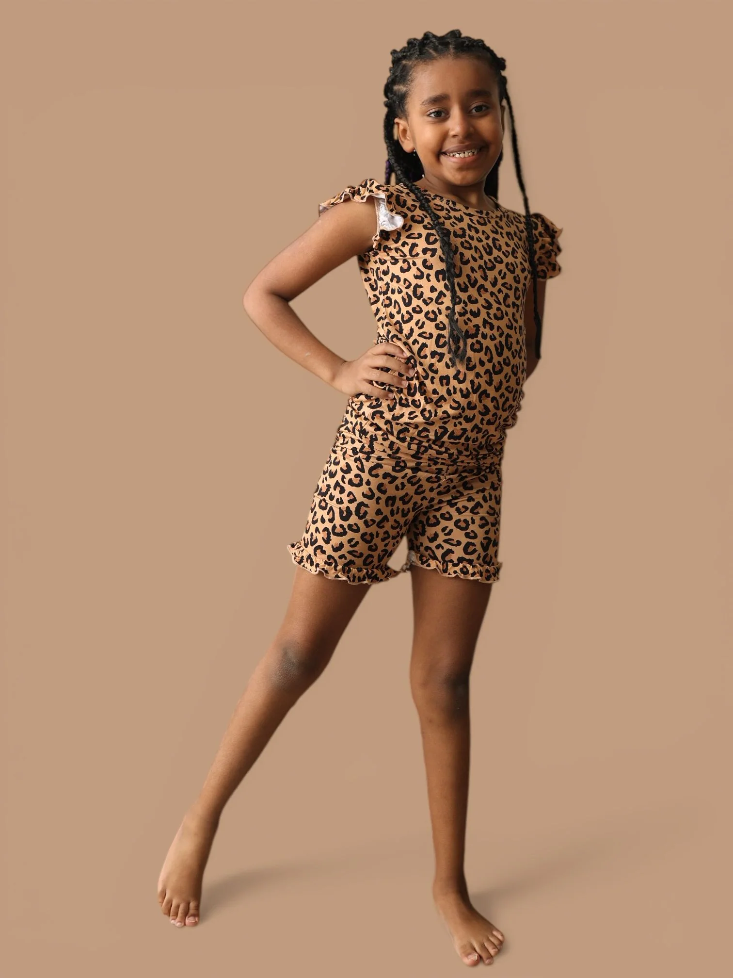 LEOPARD DREAM RUFFLE SHORT SET - Image 18