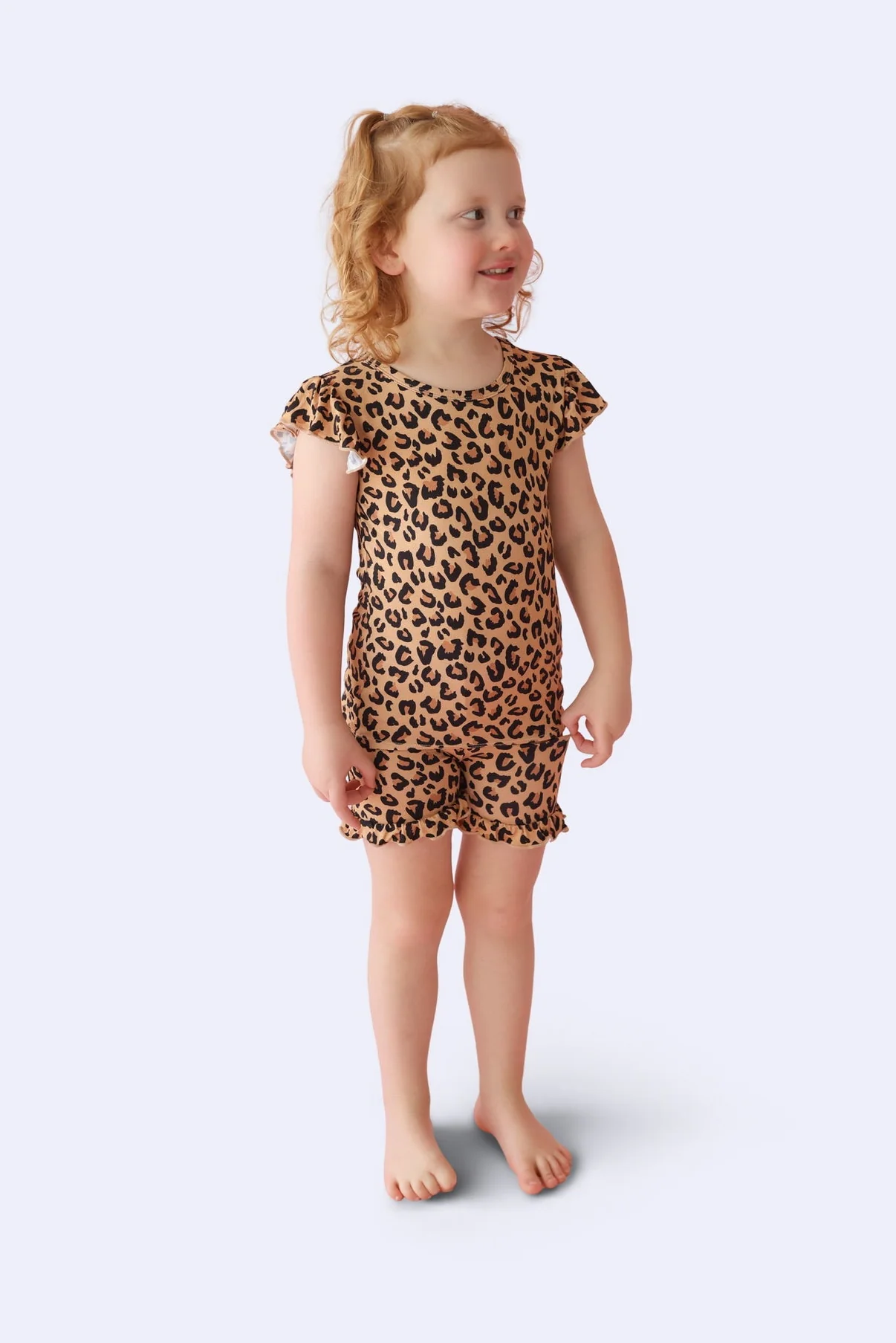 LEOPARD DREAM RUFFLE SHORT SET - Image 4