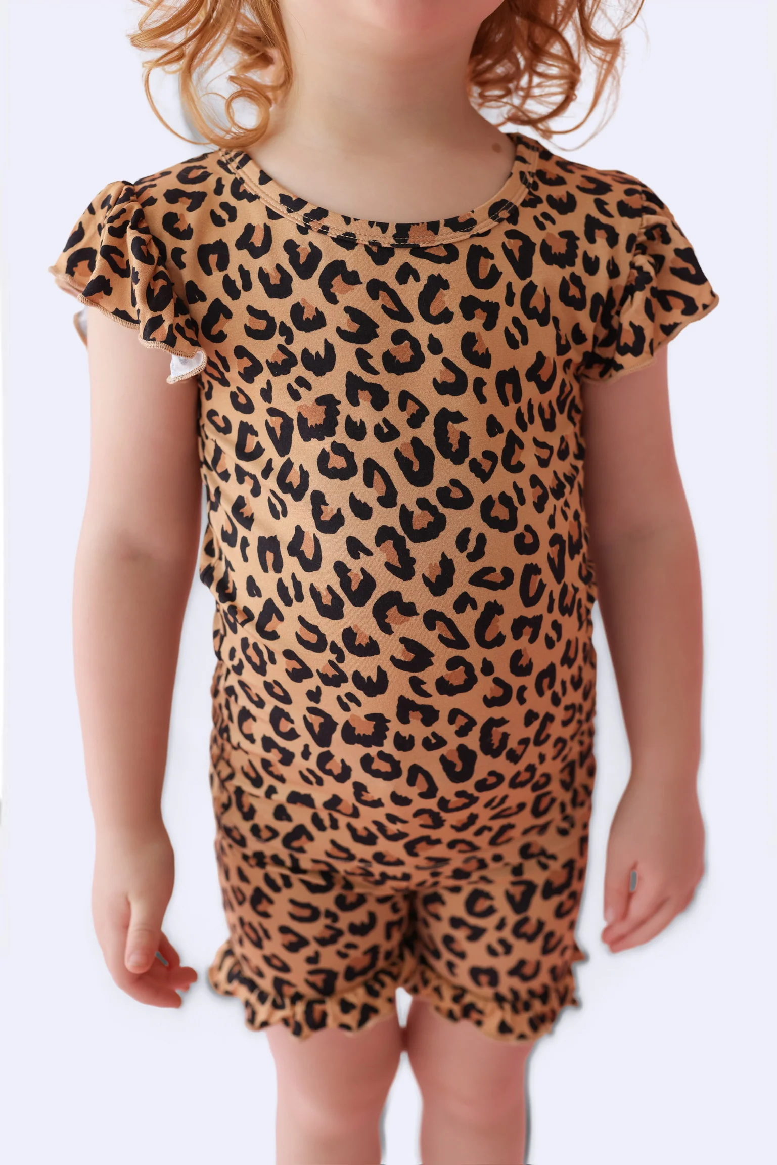 LEOPARD DREAM RUFFLE SHORT SET - Image 5