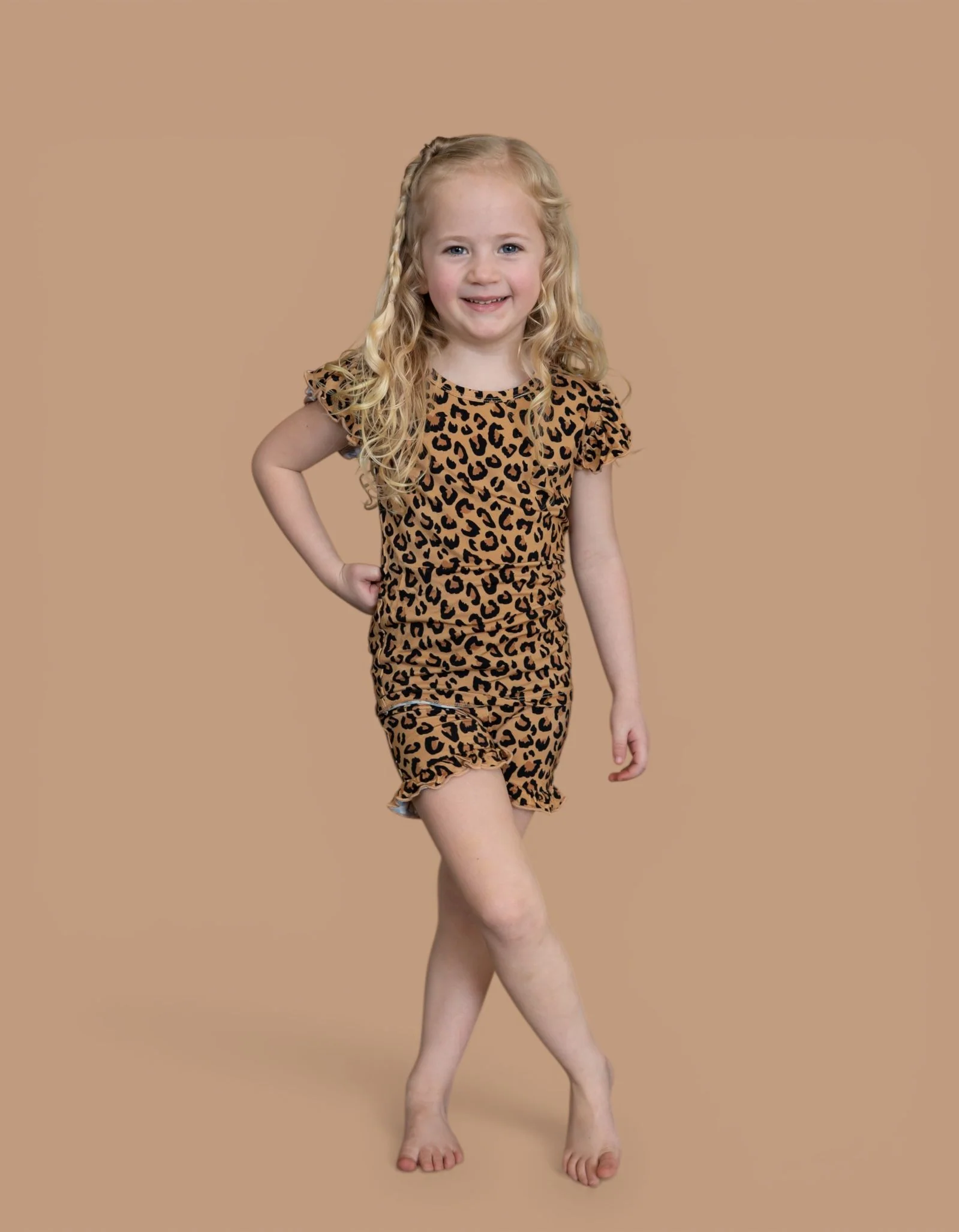LEOPARD DREAM RUFFLE SHORT SET - Image 8