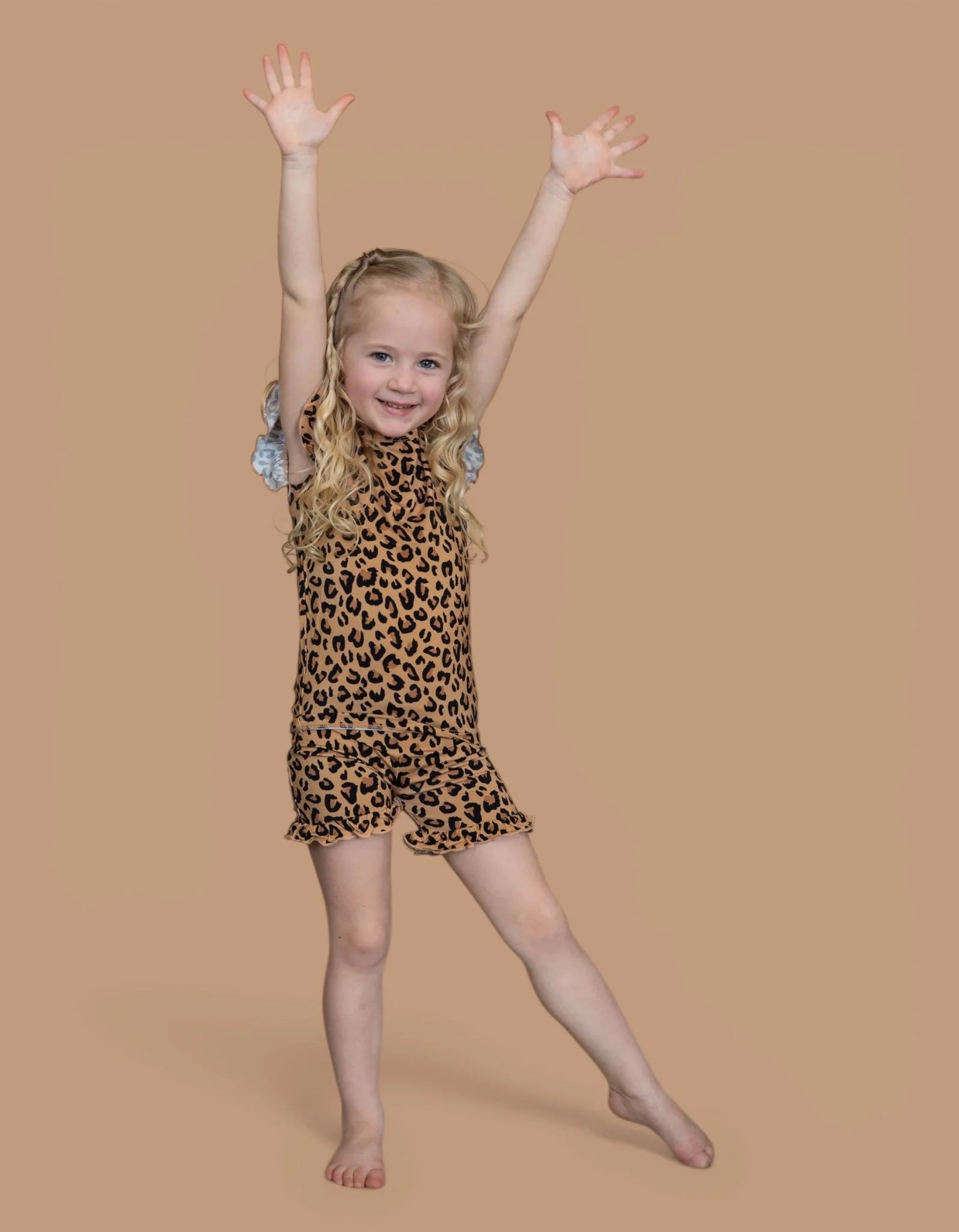 LEOPARD DREAM RUFFLE SHORT SET - Image 9