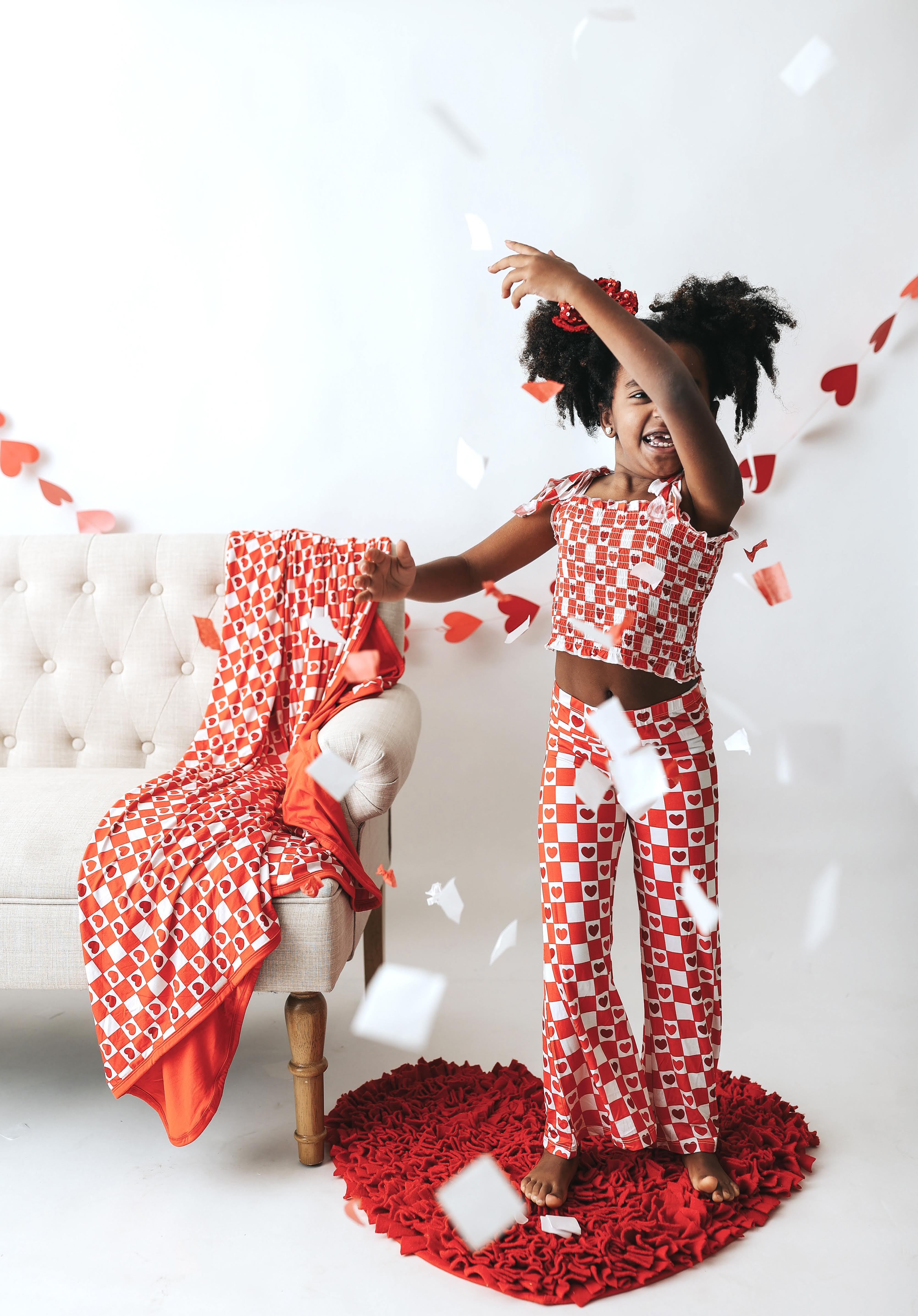 LOVE CHECKZZZ EXCLUSIVE DREAM SMOCKED FLARE SET - Image 2