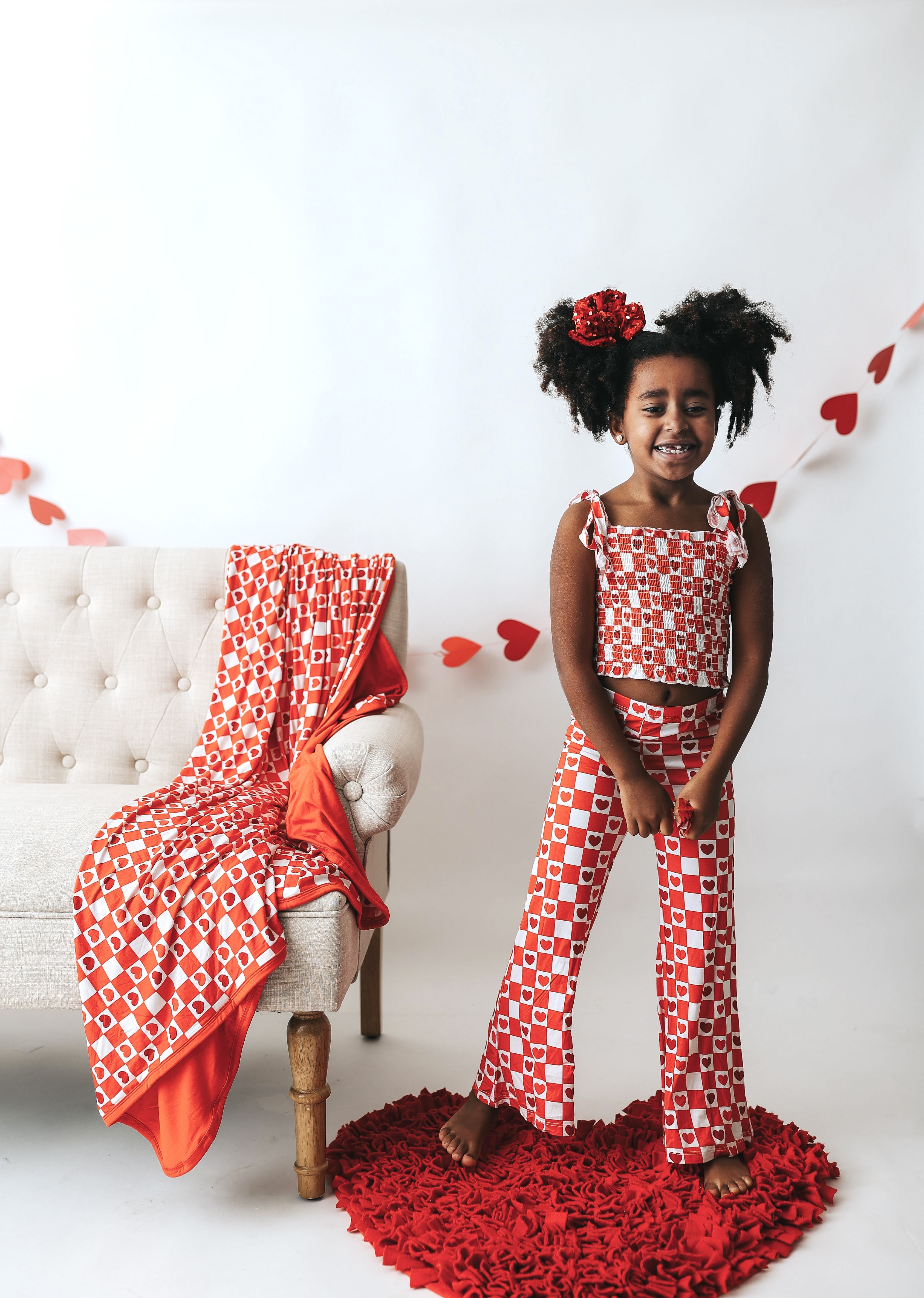 LOVE CHECKZZZ EXCLUSIVE DREAM SMOCKED FLARE SET - Image 6