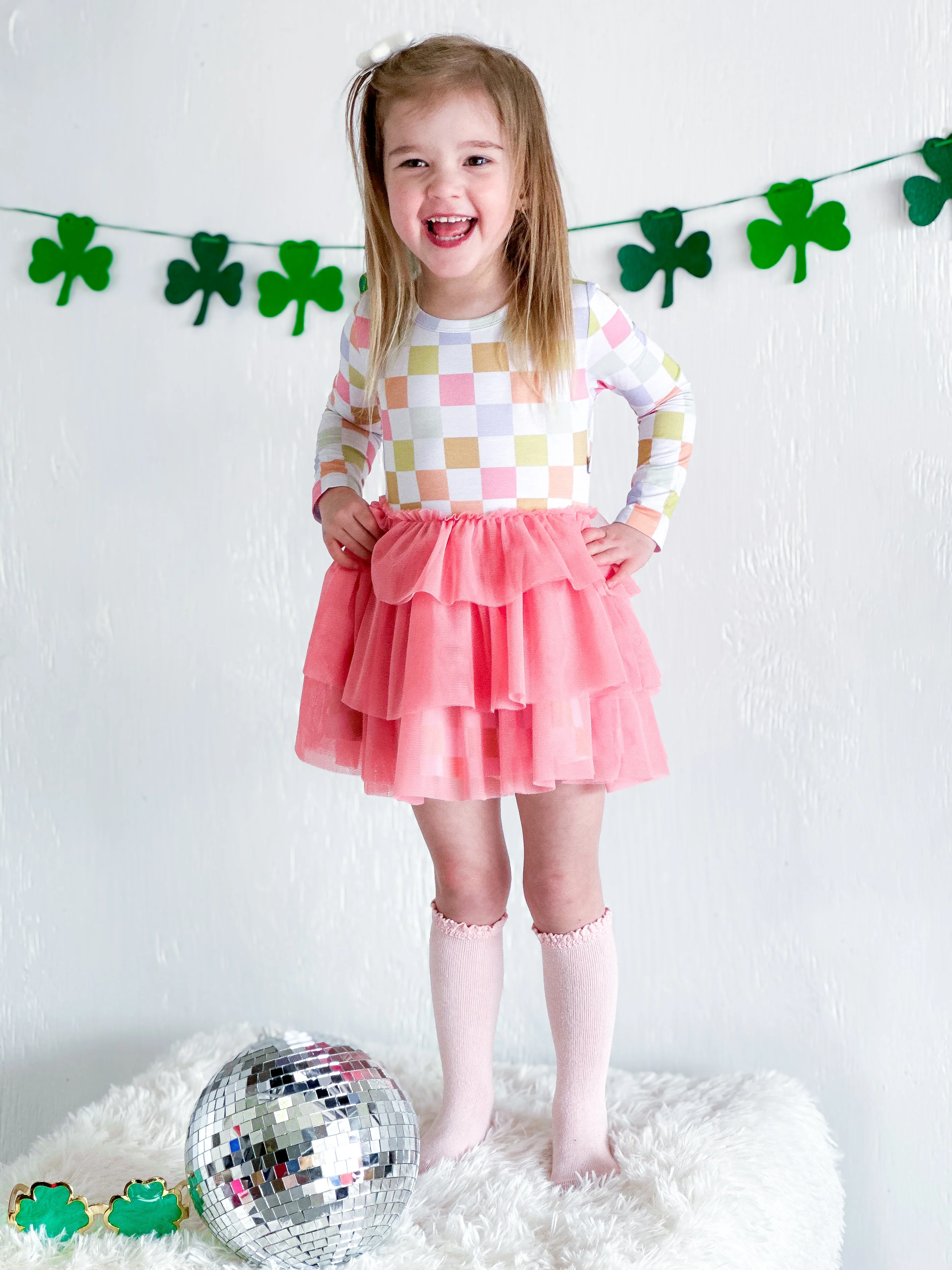 LUCKY CHARM CHECKS DREAM TUTU DRESS - Image 5