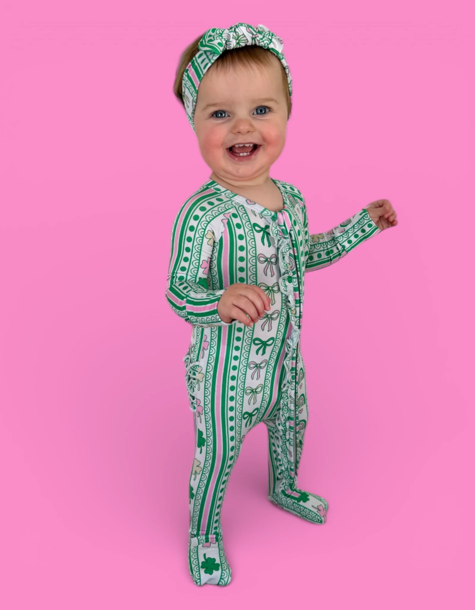 LUCKY RAINBOW RIBBONS DREAM RUFFLE ROMPER - Image 10
