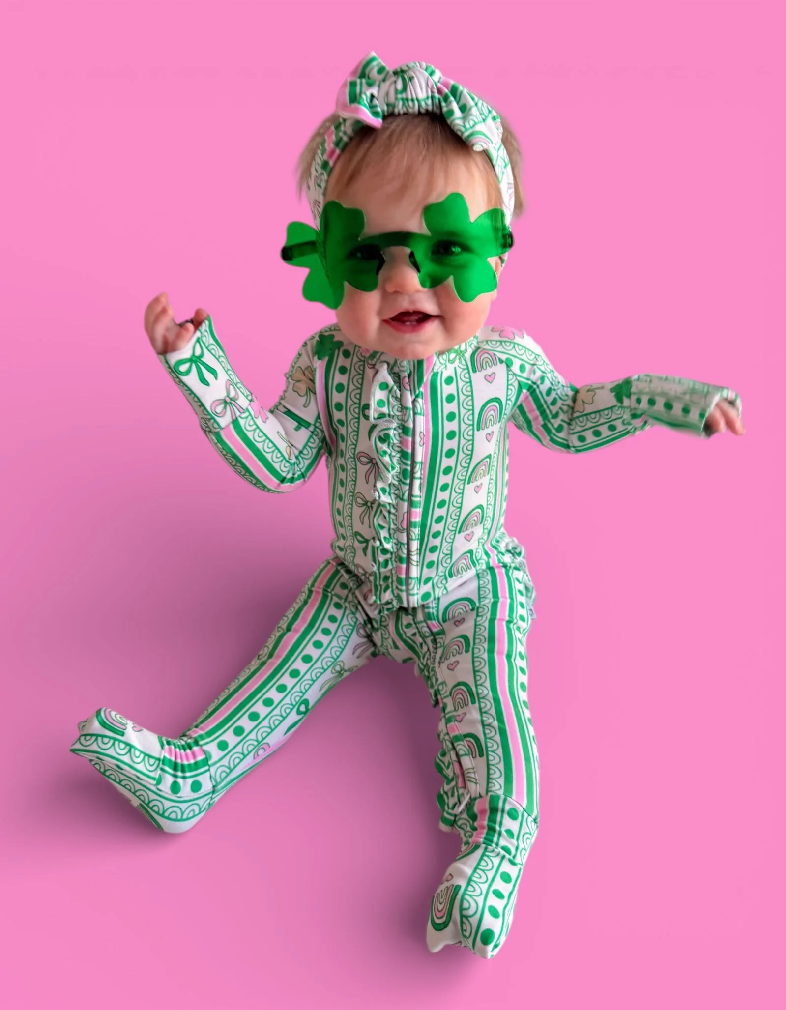 LUCKY RAINBOW RIBBONS DREAM RUFFLE ROMPER - Image 11