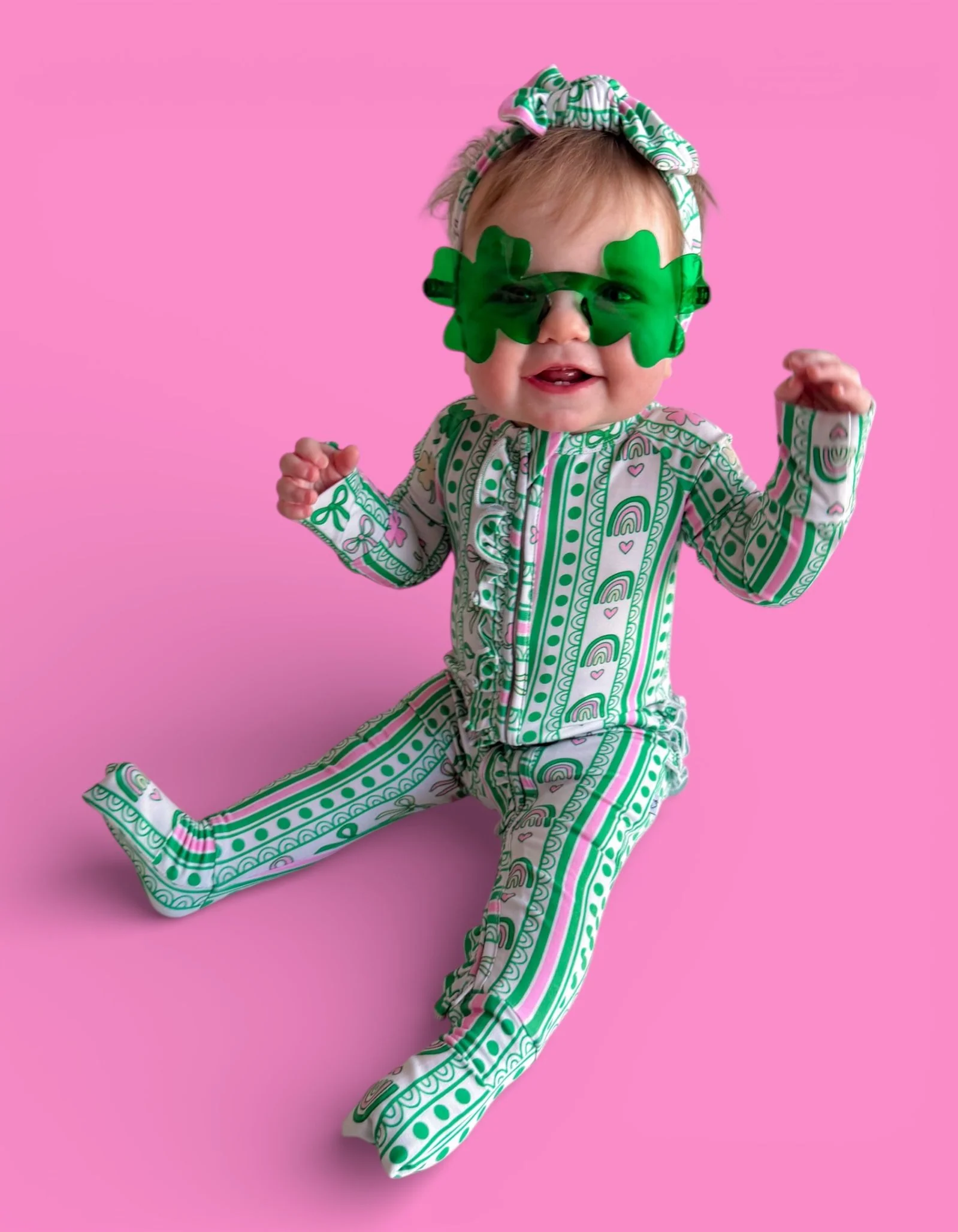 LUCKY RAINBOW RIBBONS DREAM RUFFLE ROMPER - Image 13