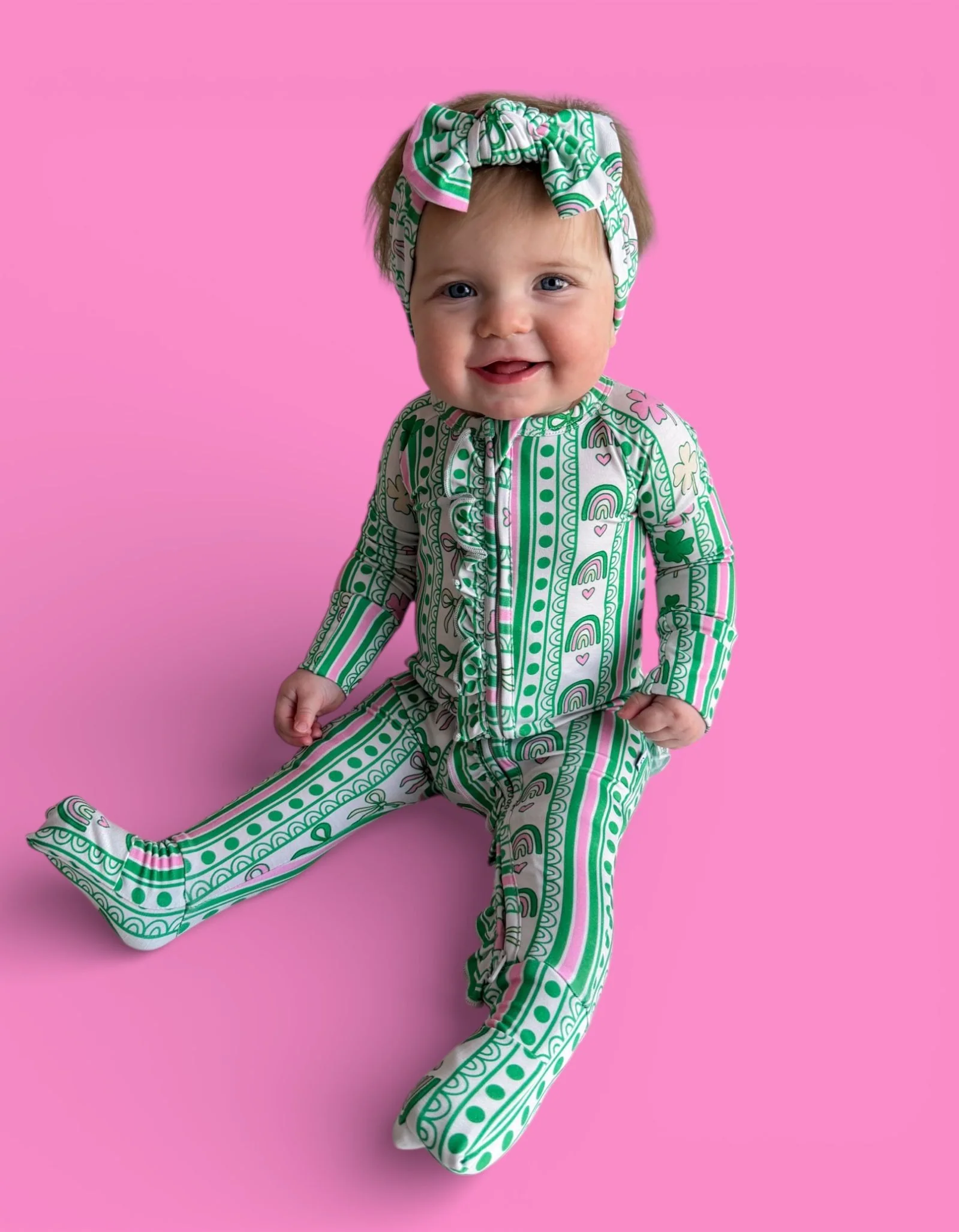 LUCKY RAINBOW RIBBONS DREAM RUFFLE ROMPER - Image 17