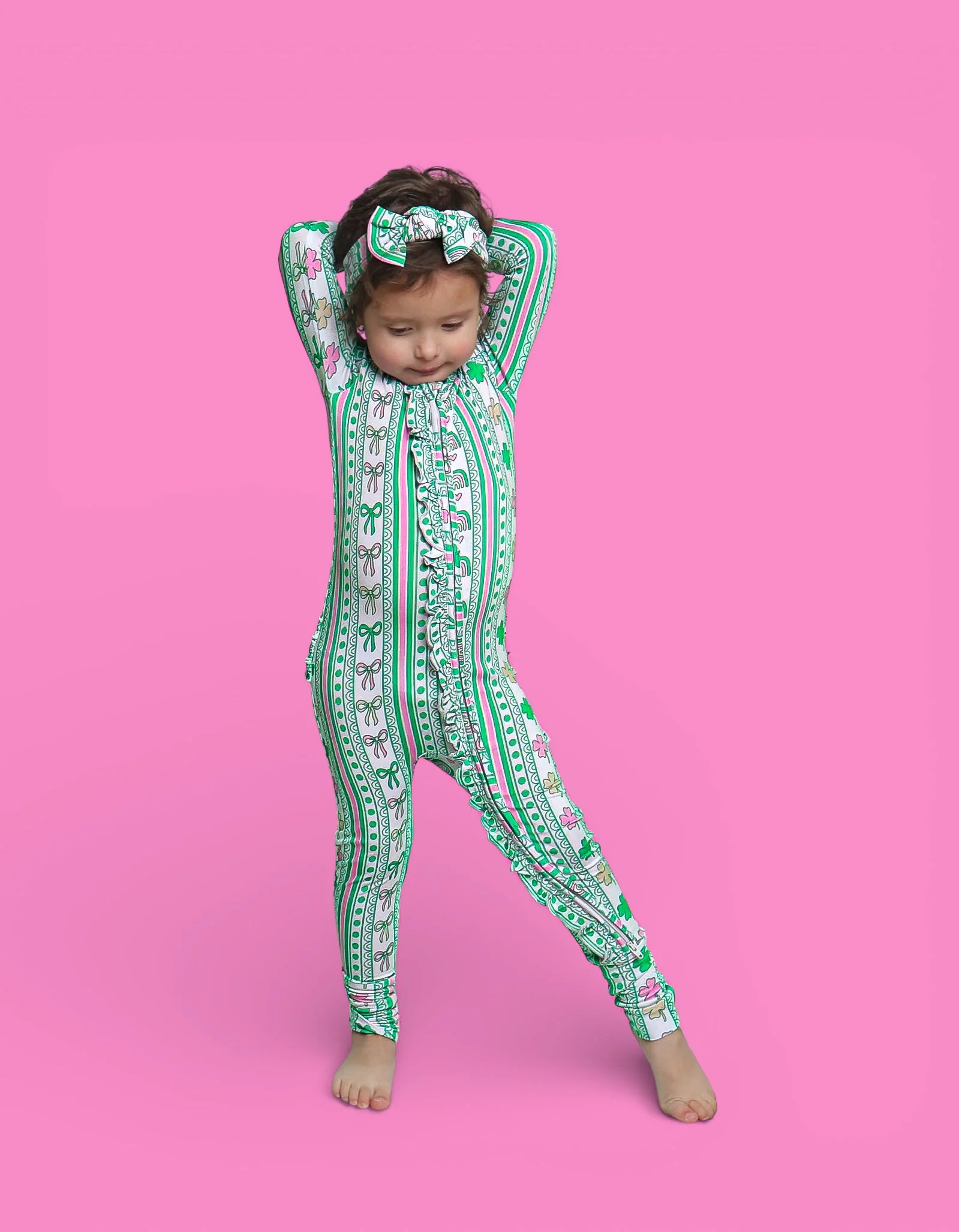 LUCKY RAINBOW RIBBONS DREAM RUFFLE ROMPER - Image 3