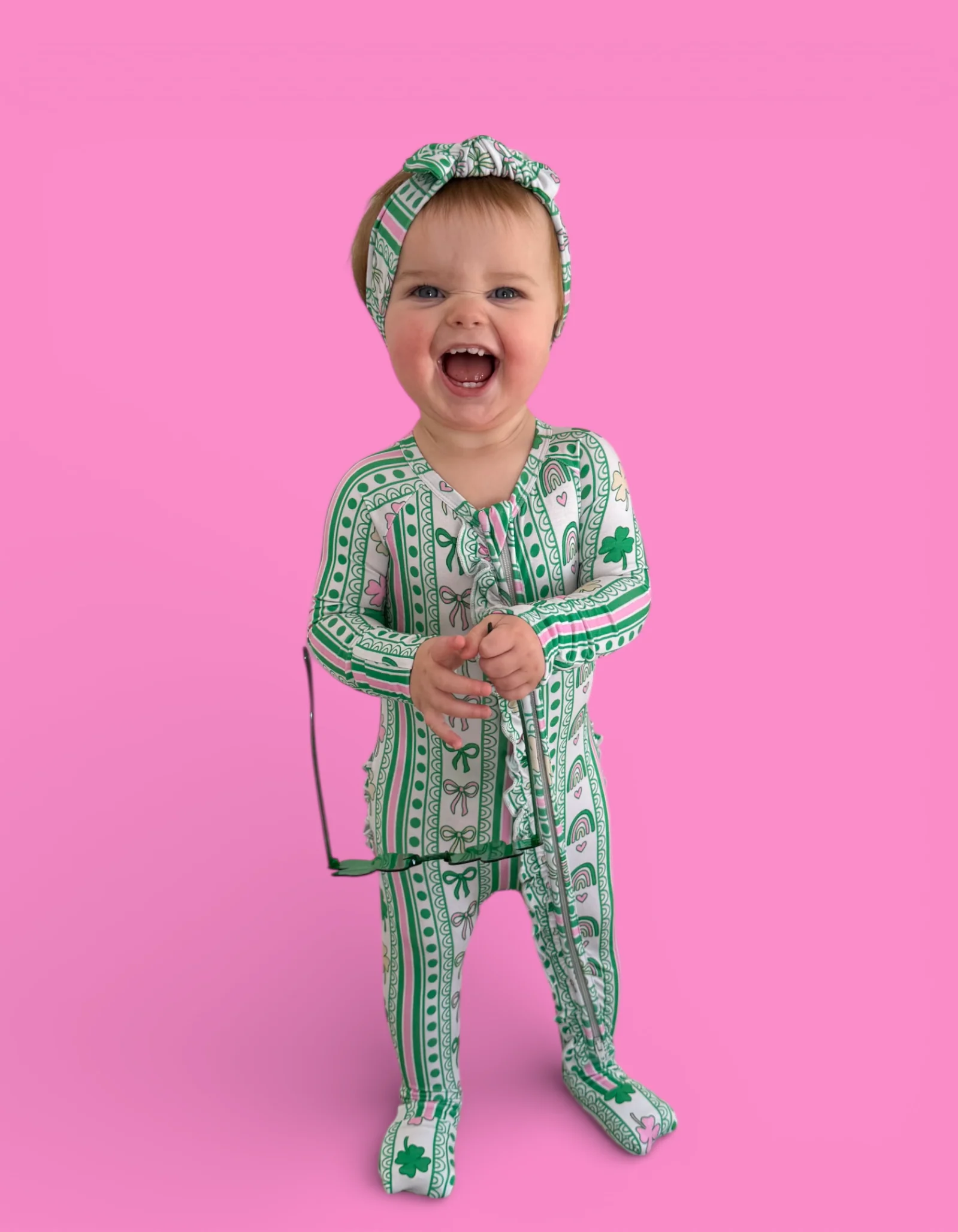 LUCKY RAINBOW RIBBONS DREAM RUFFLE ROMPER - Image 4