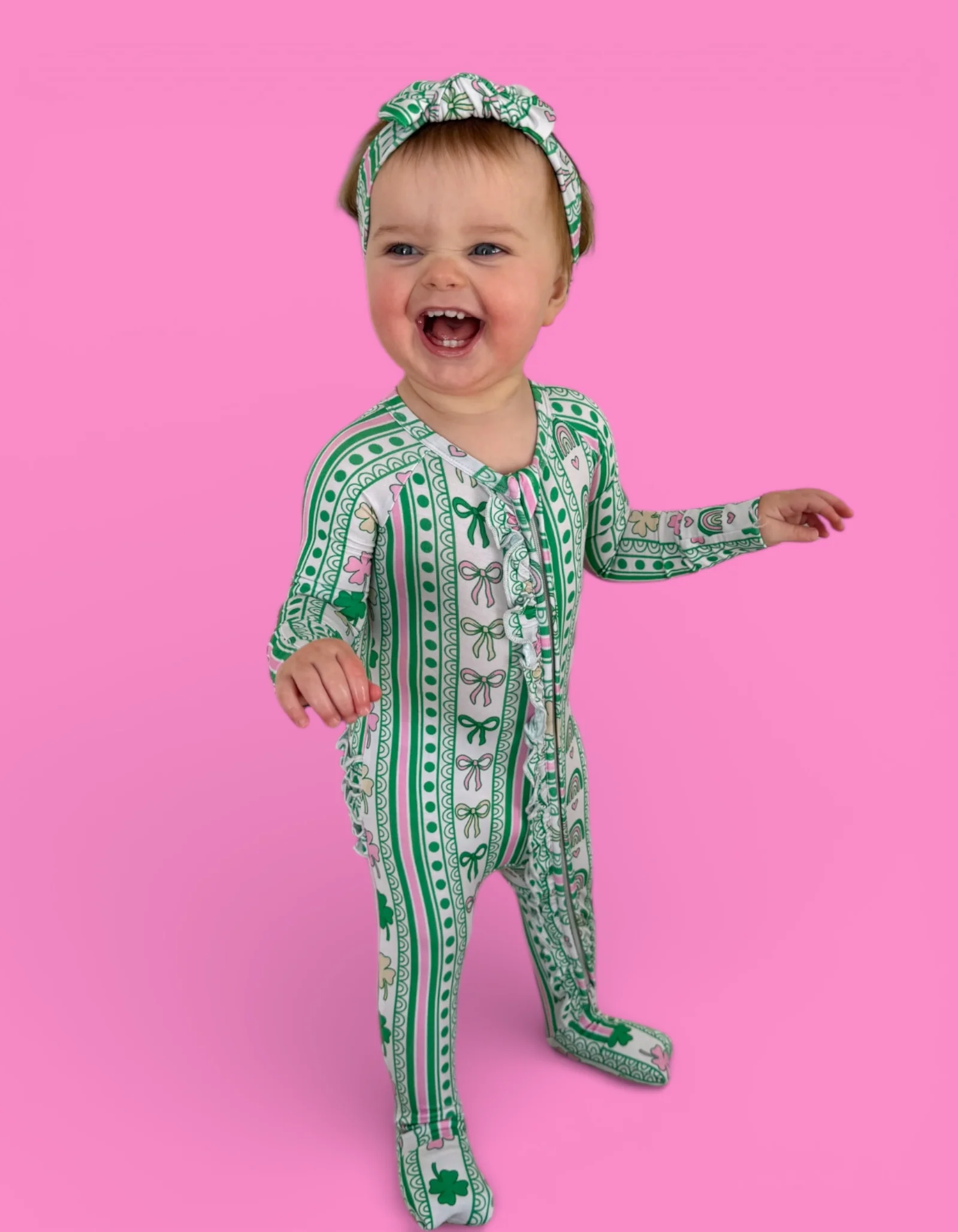 LUCKY RAINBOW RIBBONS DREAM RUFFLE ROMPER - Image 6