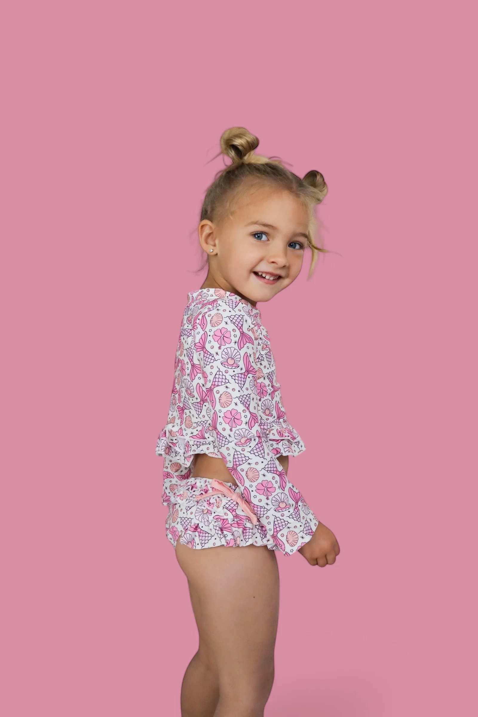 MAGICAL MERMAID DREAM TWO-PIECE RASH GUARD RUFFLE SWIM SUIT - Image 10